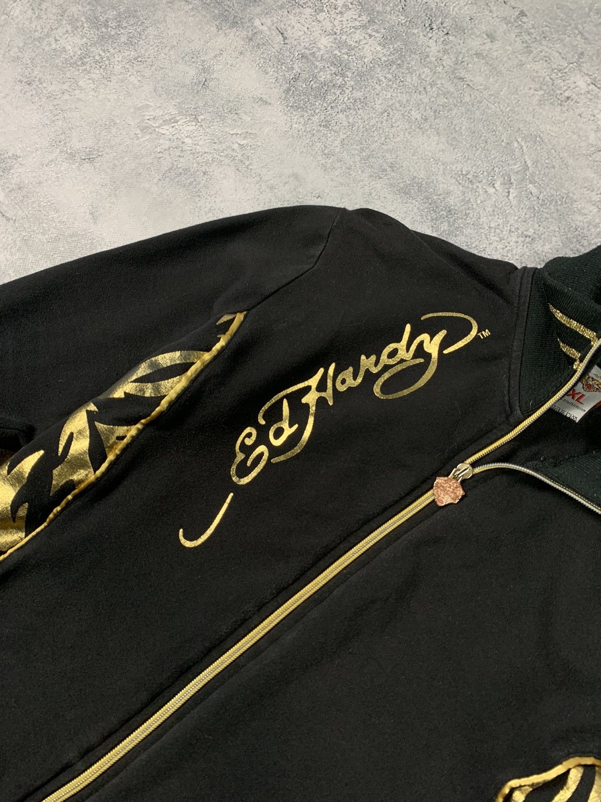 Ed Hardy Vintage Y2K Ed Hardy USA Zip Up Hoodie + Pants 90s Ladies Size XL / US 12-14 / IT 48-50 - 22 Thumbnail