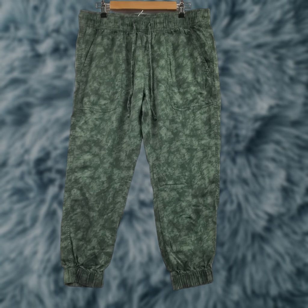 Orvis VINTAGE Orvis Jogger Pants Womens L Camouflage Lounge Drawstring Elastic Waist Size 36" / US 14 / IT 50 - 1 Thumbnail