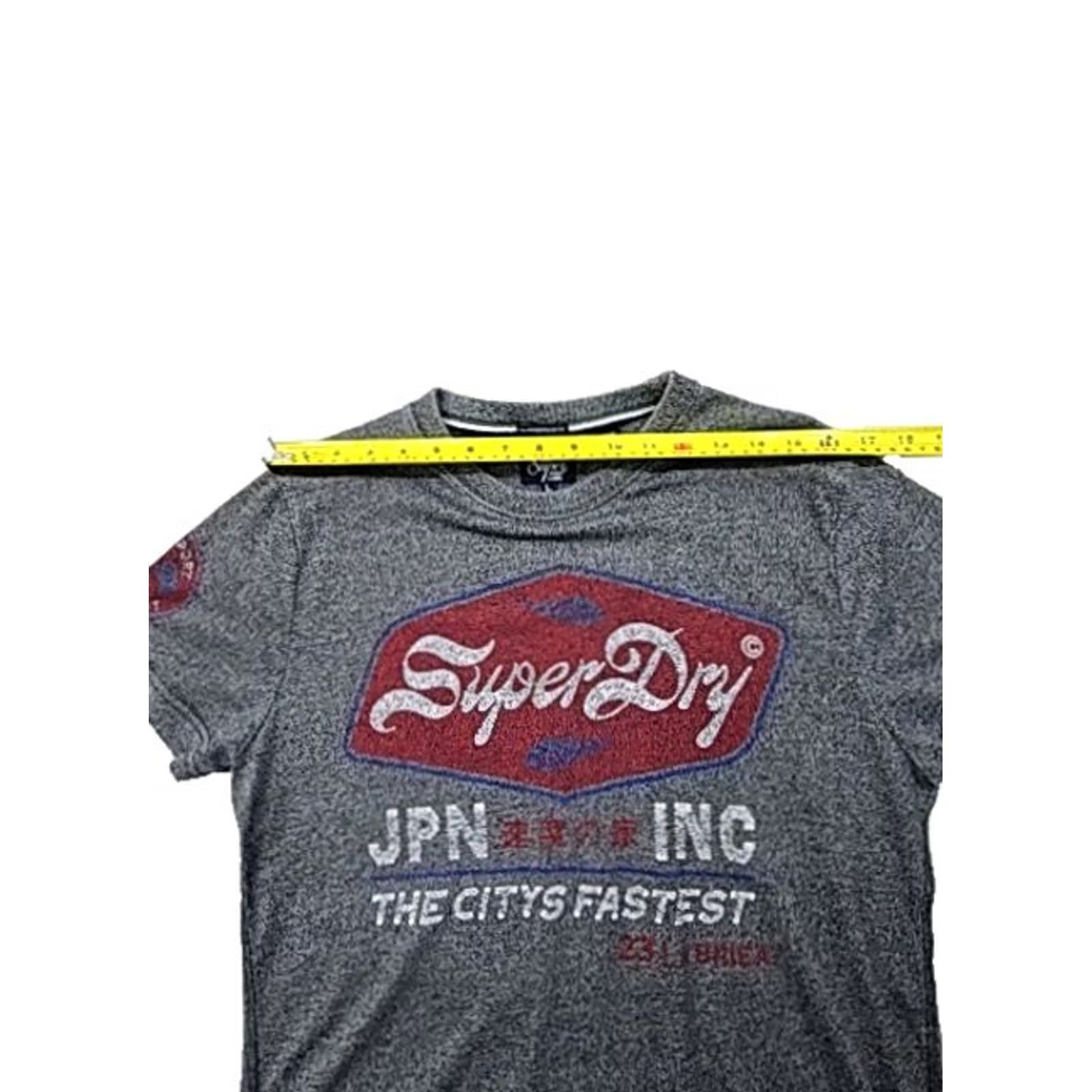 Superdry Superdry Japanese Theme Mens T-Shirt Grey Marl L Relaxed Fit Size US L / EU 52-54 / 3 - 6 Thumbnail