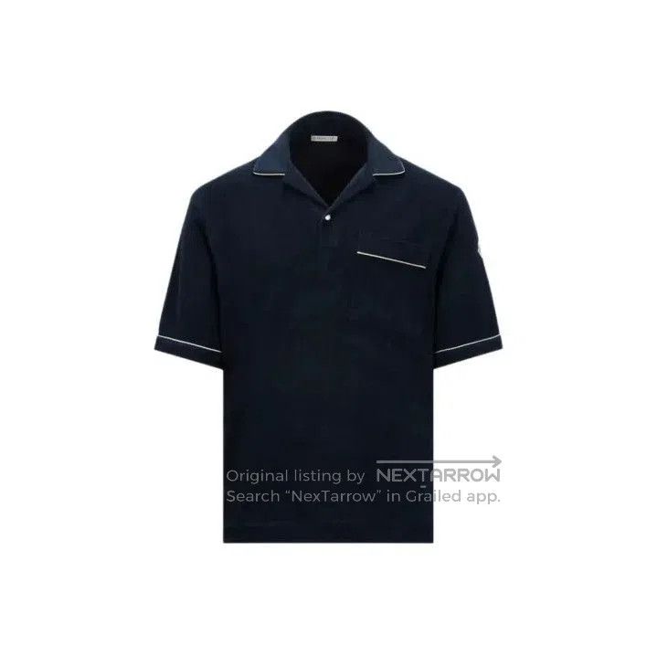 Moncler Moncler SS25 Logo Terry Cloth Short Sleeve Polo. Size US L / EU 52-54 / 3 - 1 Thumbnail
