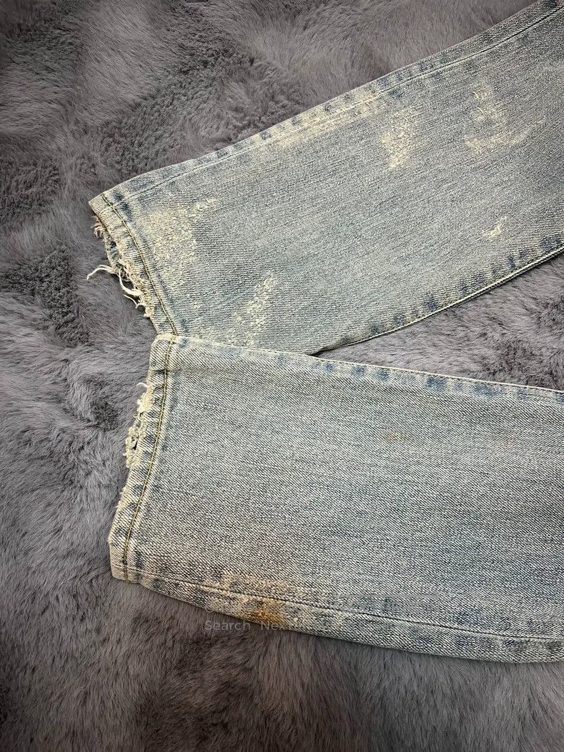 Saint Laurent Paris Saint Laurent Paris Double Knee Destroyed Jeans Size US 30 / EU 46 - 7 Thumbnail