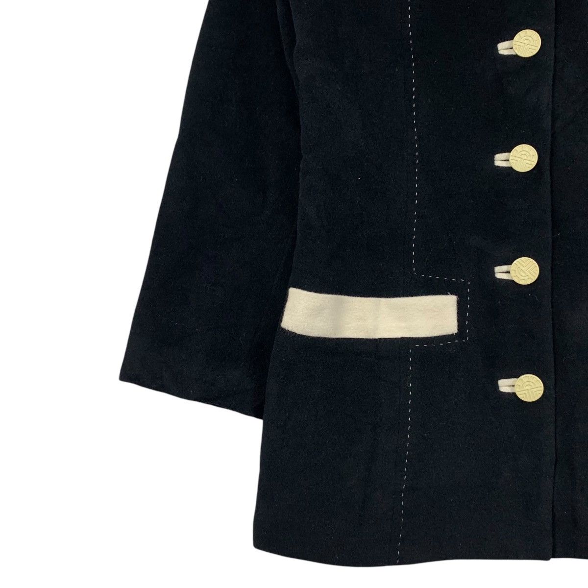 Louis Feraud × Vintage Vintage LOUIS FERAUD Paris Designer Overcoat Jacket Size S / US 4 / IT 40 - 5 Thumbnail