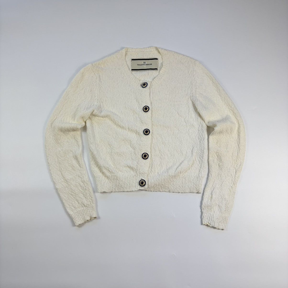 By Malene Birger By Malene Birger White Knit Cardigan Luxury Old Money M Size M / US 6-8 / IT 42-44 - 2 Thumbnail