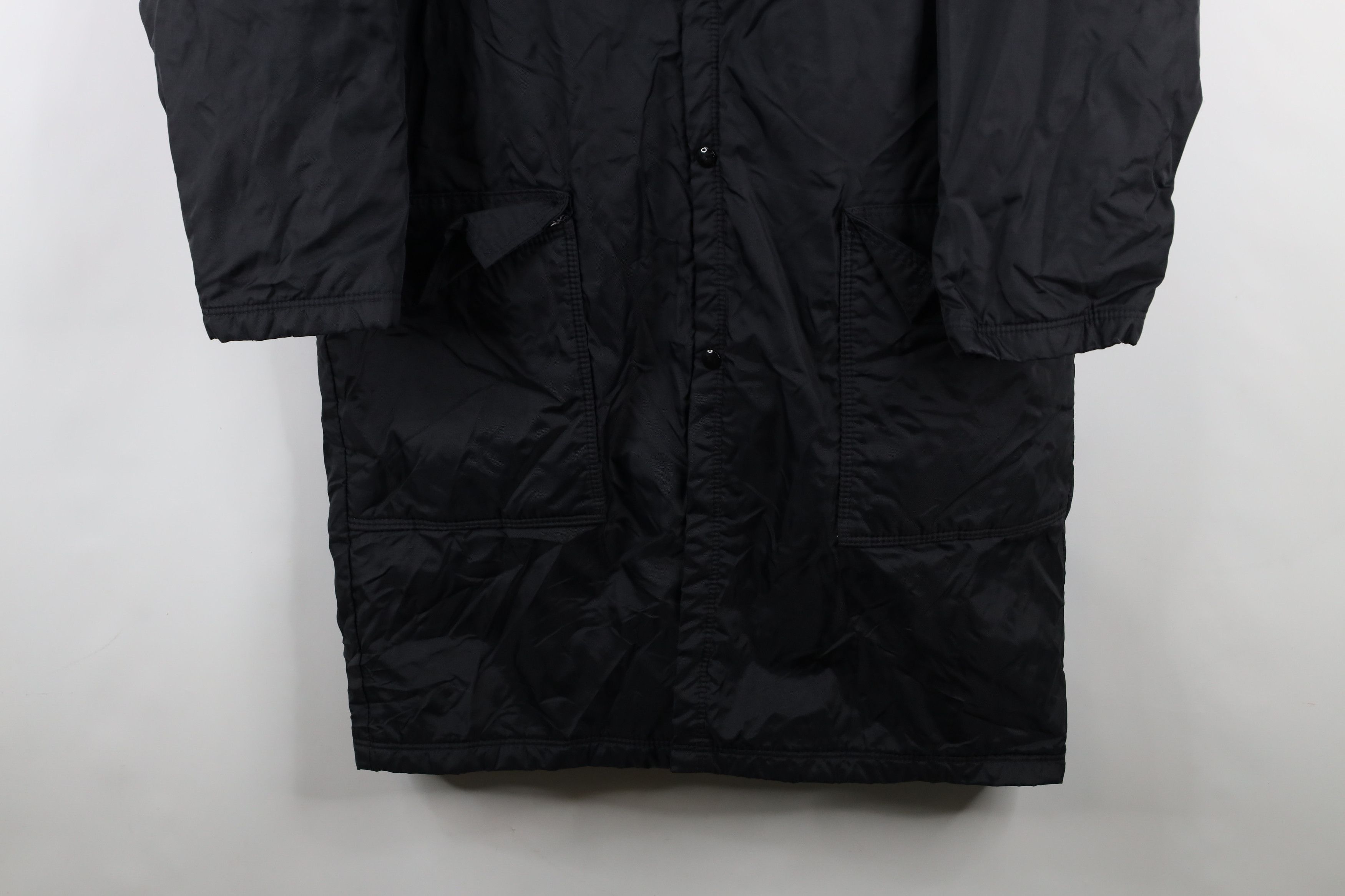 Vintage Vintage 90s Quilted Cape Collar Full Length Jacket Black Size US XL / EU 56 / 4 - 3 Thumbnail