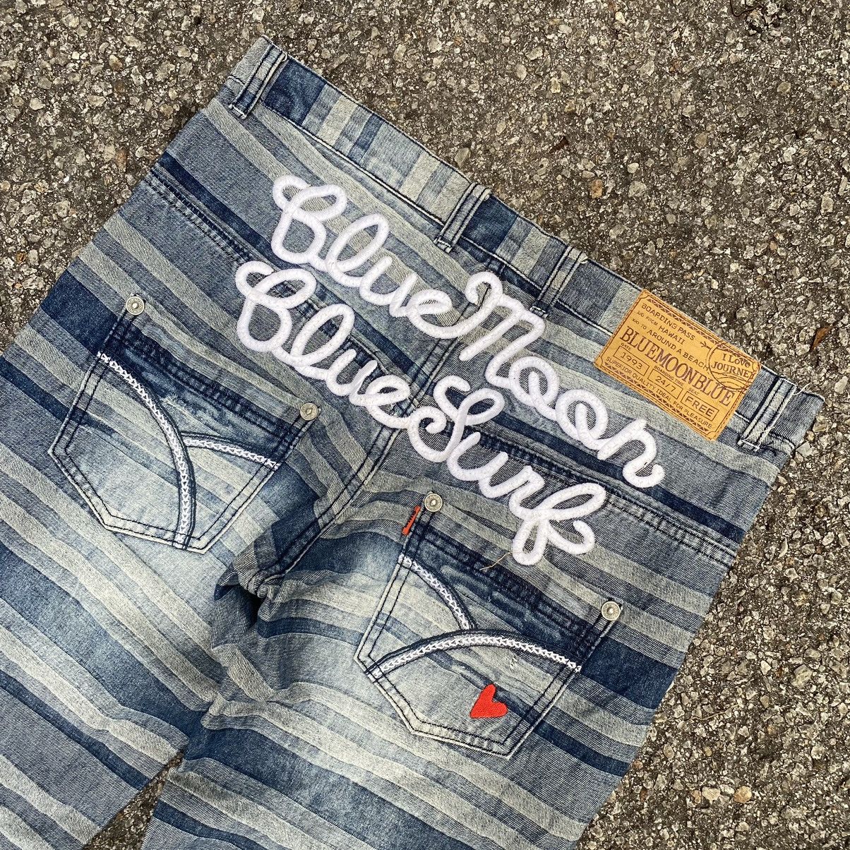 Hysteric Glamour Blue Moon Blue Jeans Embroidered Hagi Denim Hysteric Styled Size 28" / US 6 / IT 42 - 7 Thumbnail