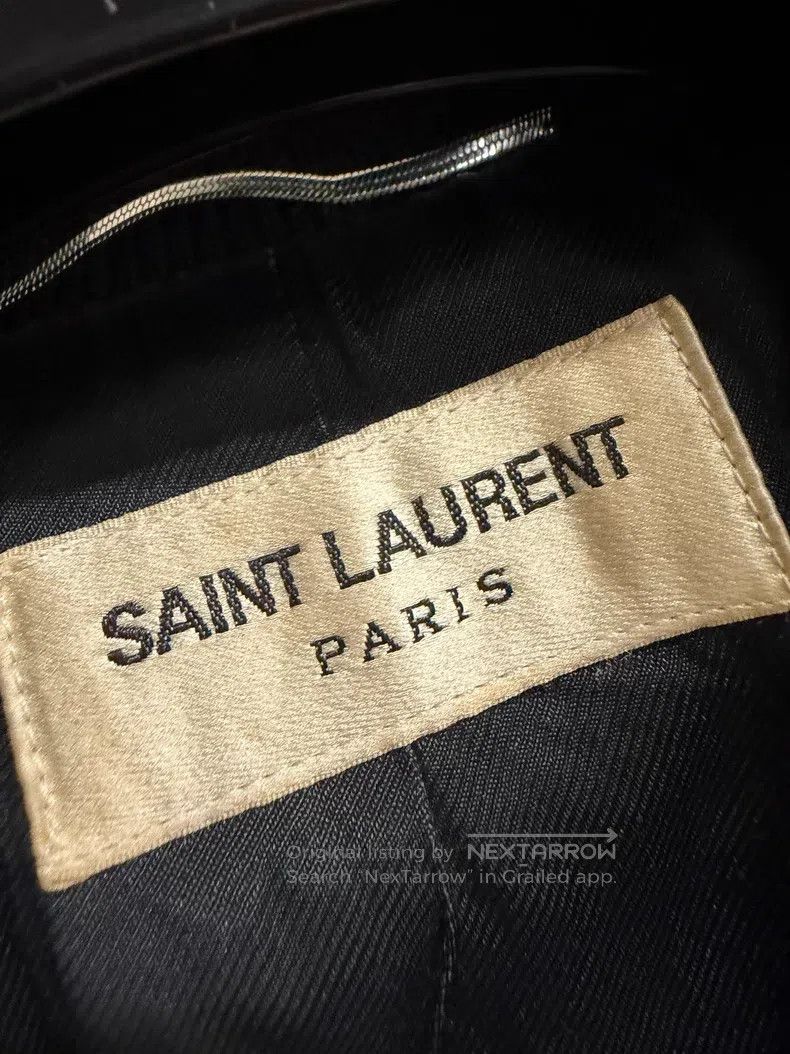Saint Laurent Paris Saint Laurent Paris Black and White Wool Teddy Baseball Ja Size US M / EU 48-50 / 2 - 2 Thumbnail