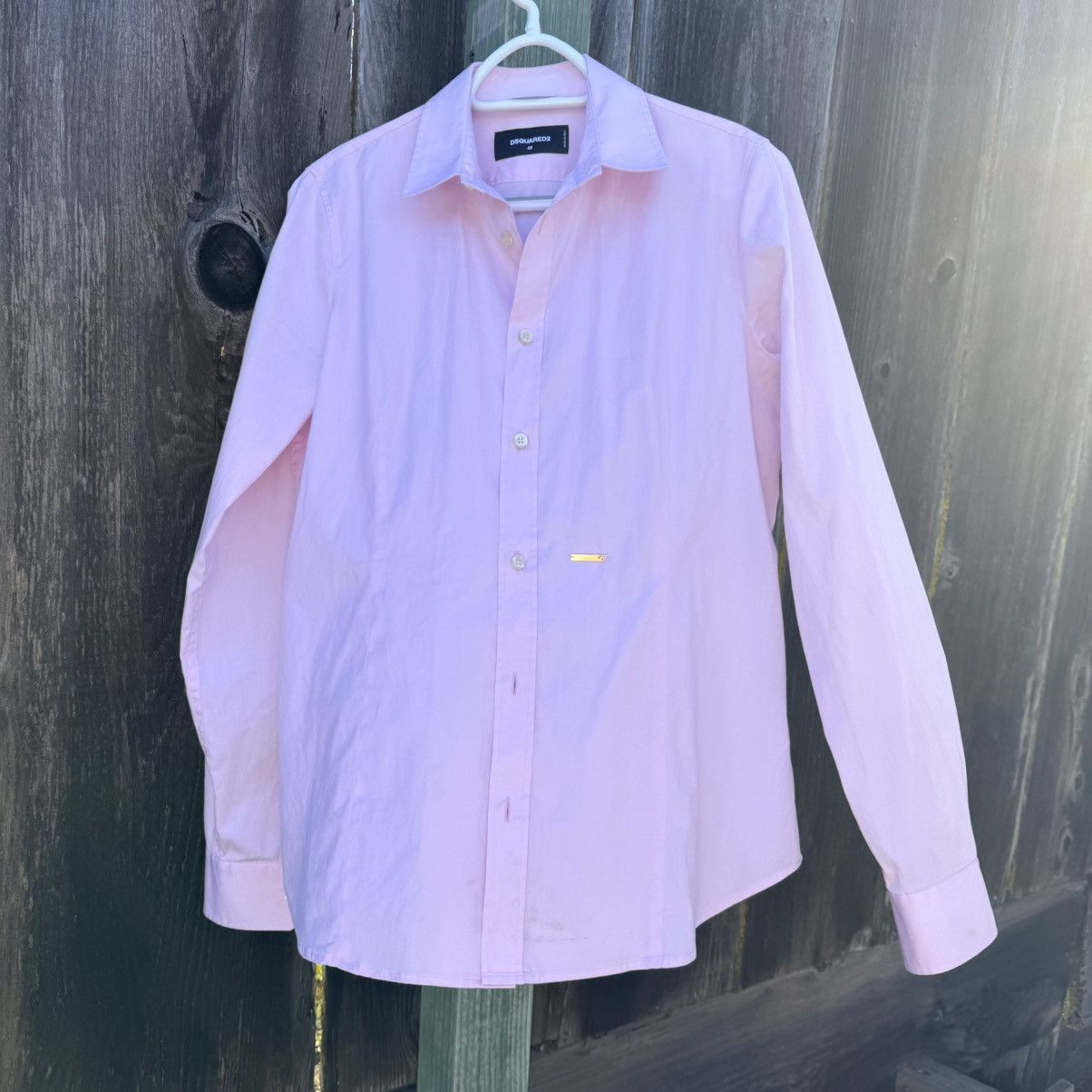 Dsquared2 Dsquared2 Women Pink Button Up Shirt Logo Plaque Italy Made Size XL / US 12-14 / IT 48-50 - 4 Thumbnail