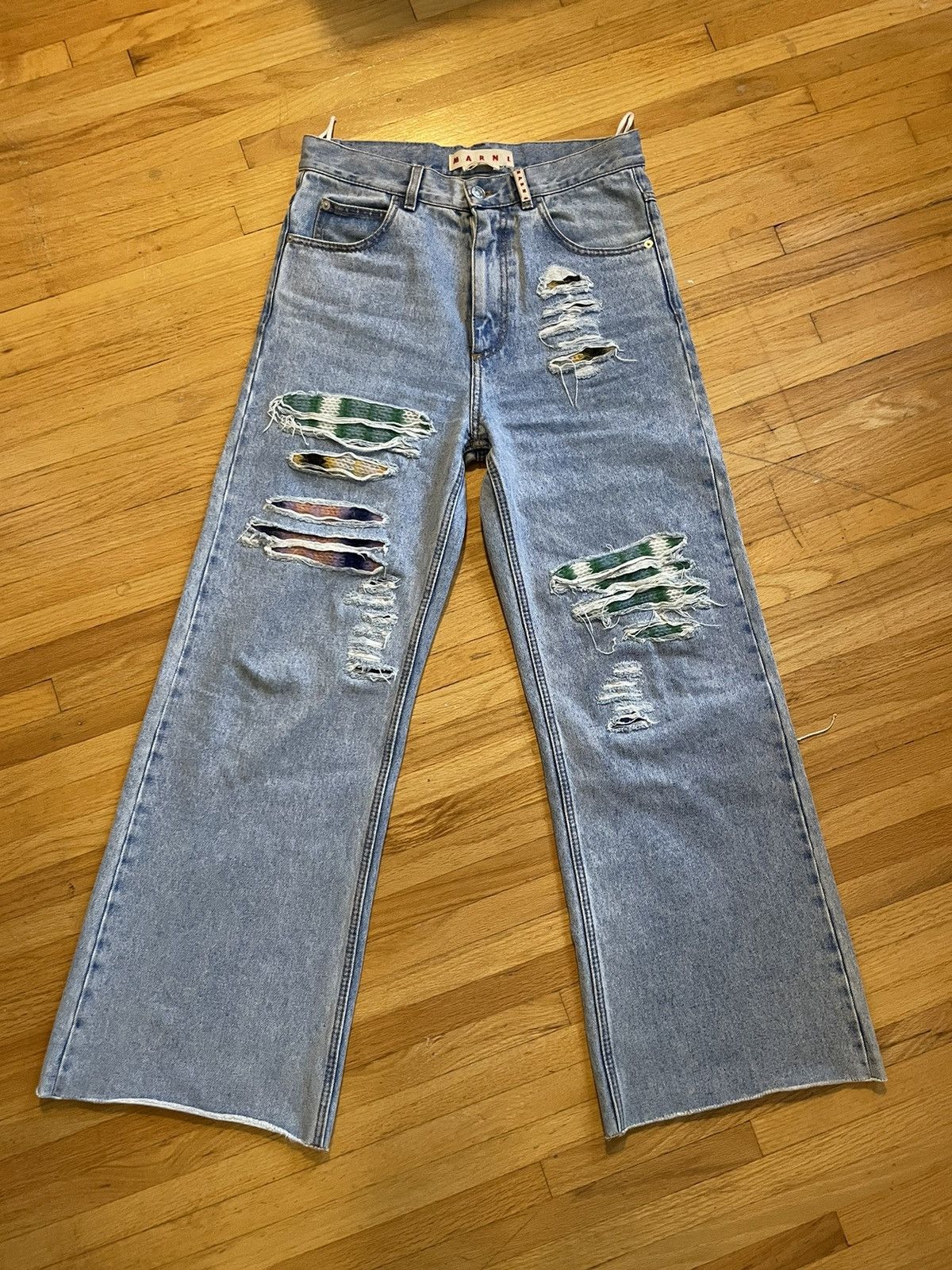 Marni Mohair Patched Jeans Size US 30 / EU 46 - 1 Thumbnail