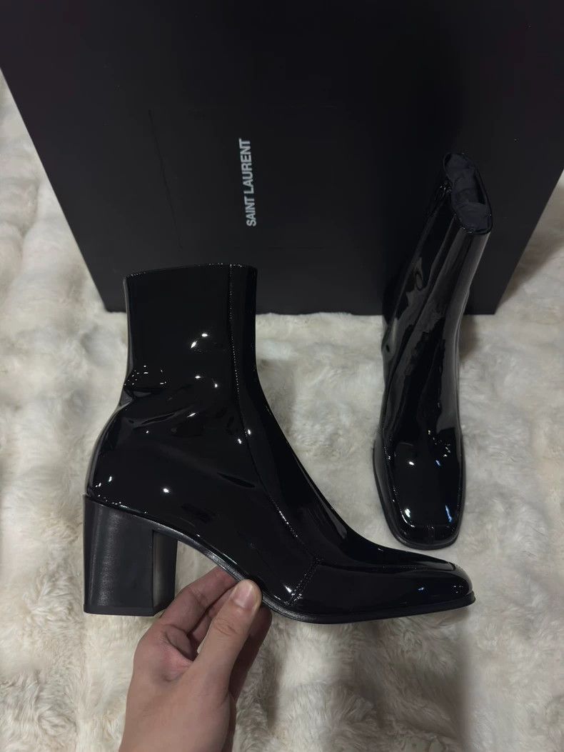Saint Laurent Paris Saint Laurent Paris Patent leather boots Size US 9.5 / IT 39.5 - 2 Thumbnail