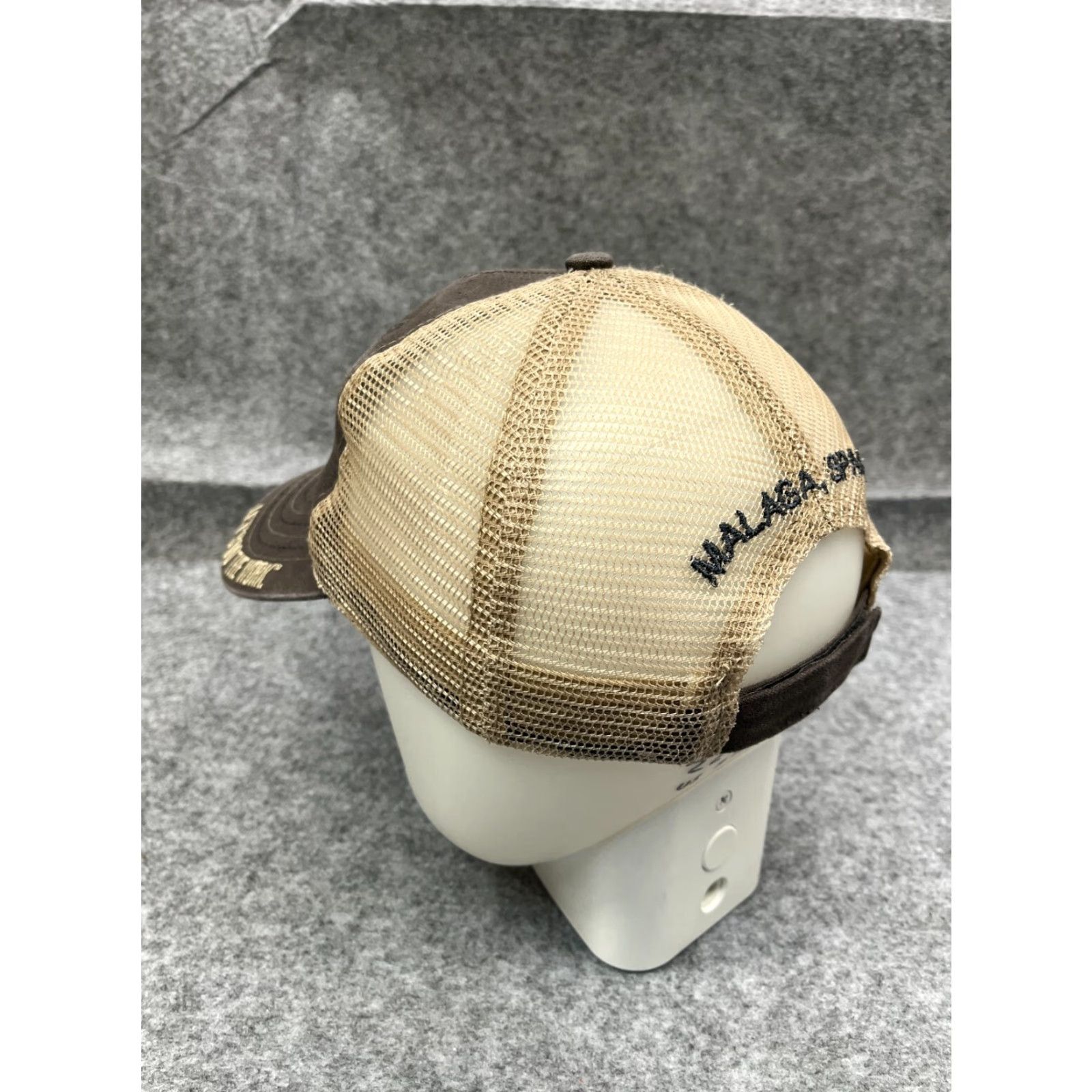 Vintage VINTAGE CAT Hat Cap Strap Back Adult Gray Beige Caterpillar Machinery Trucker Poly Size ONE SIZE - 5 Thumbnail