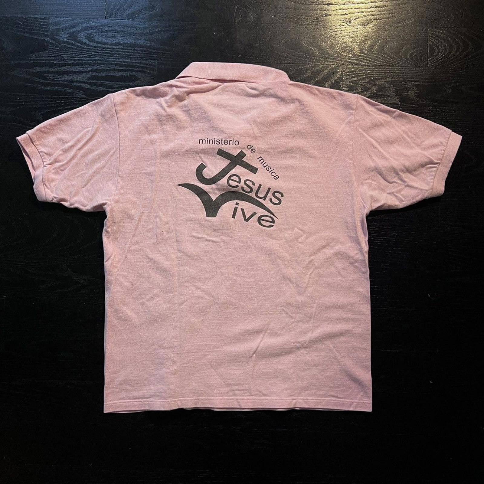 Vintage Vintage Pink Jesus Spanish Church Music Polo Size US L / EU 52-54 / 3 - 4 Thumbnail