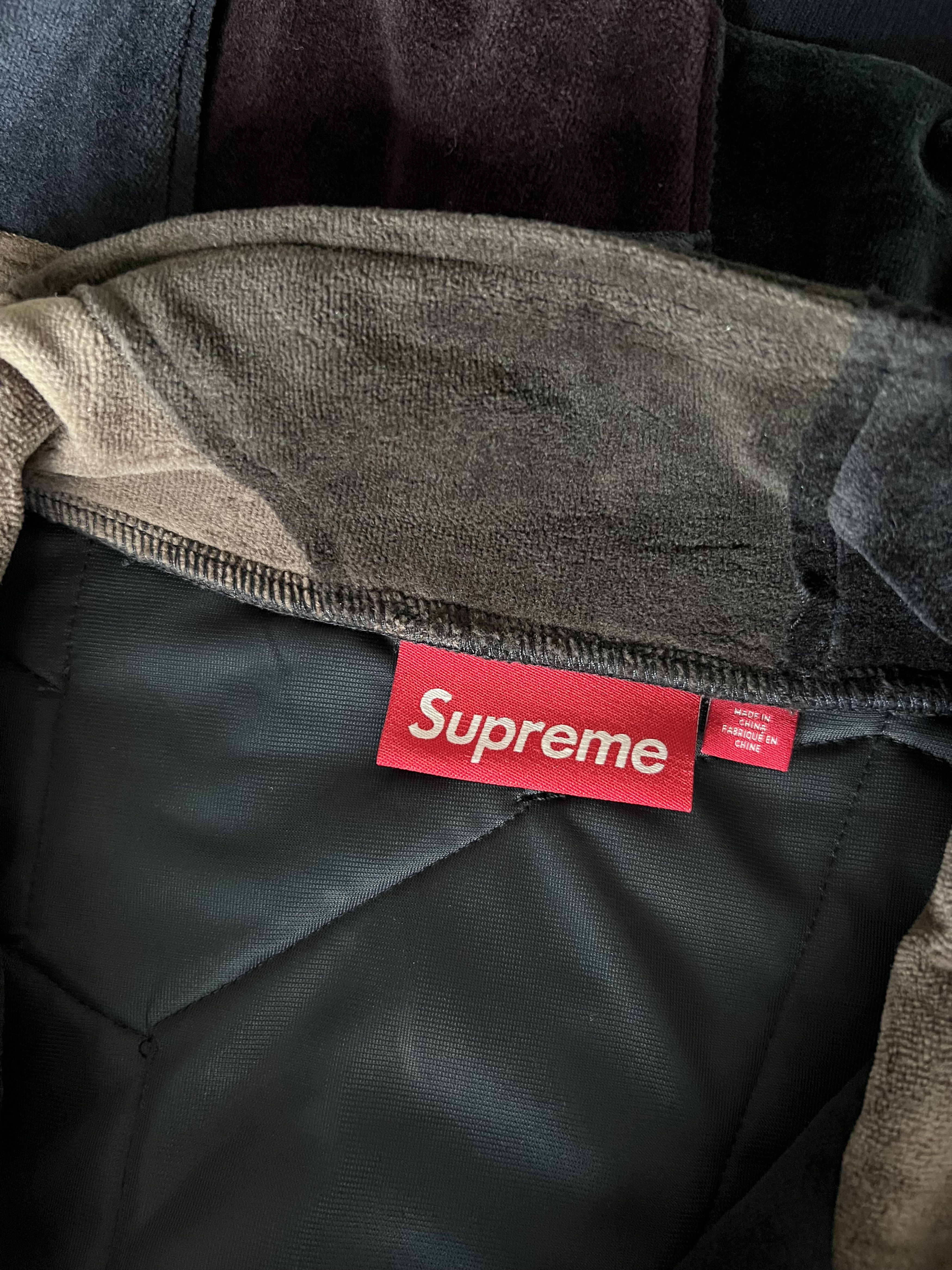 Supreme Supreme Patchwork Velour Track Jacket in Dark Navy Size US XL / EU 56 / 4 - 7 Thumbnail