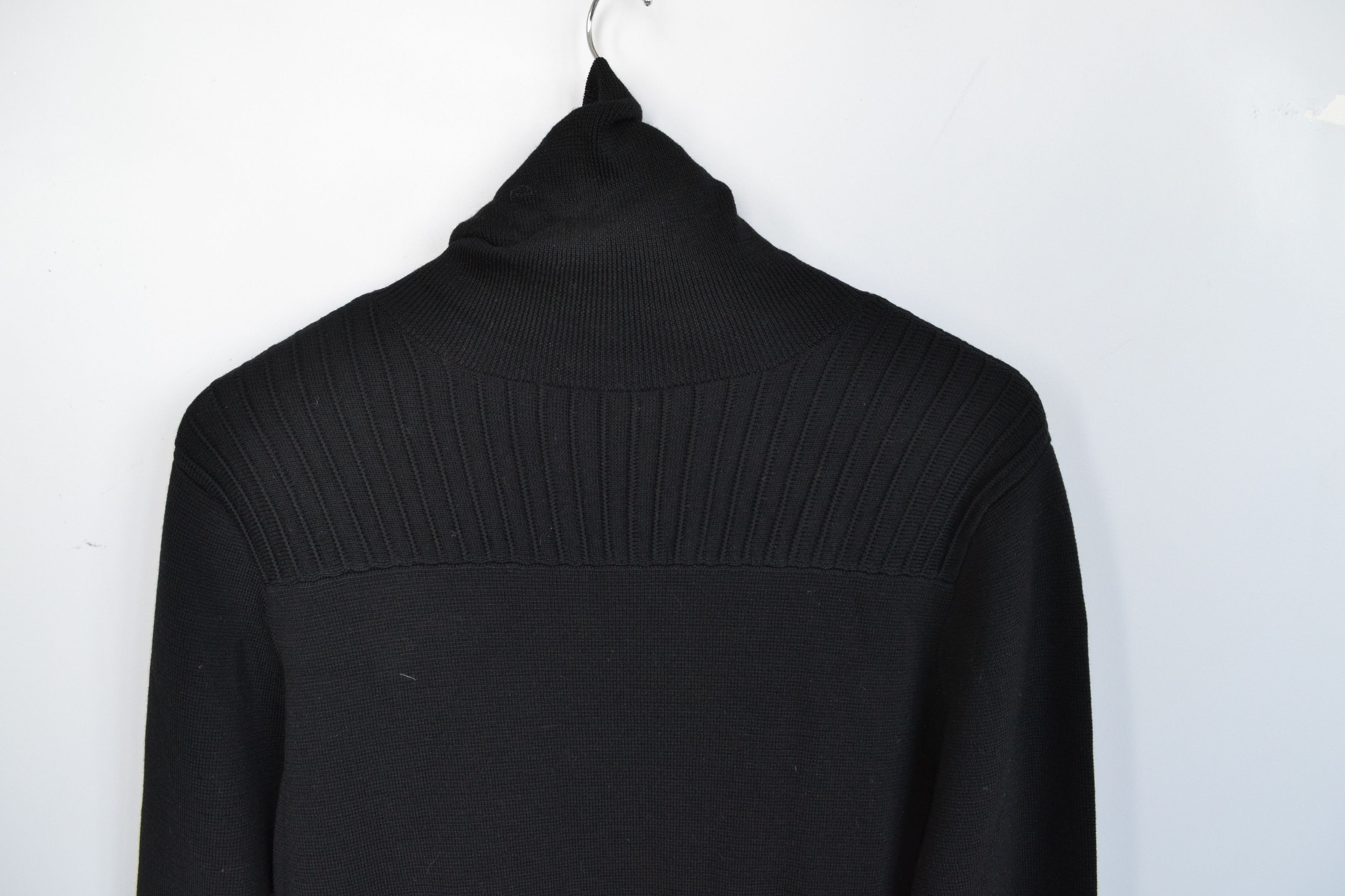 Les Hommes LES HOMMES Sweater Wool Knit Zip Metal Jumper Leather Size US M / EU 48-50 / 2 - 8 Thumbnail