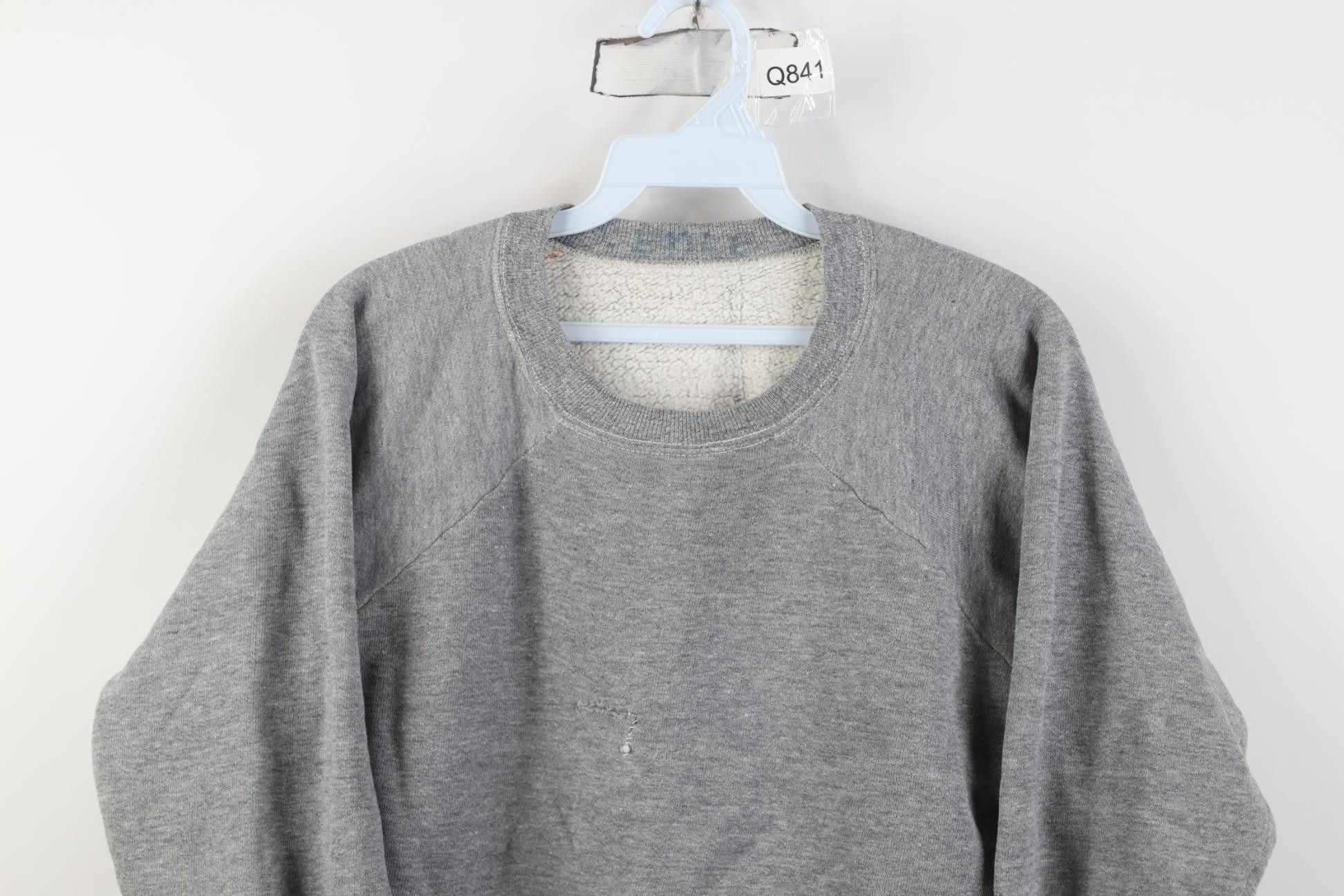 Vintage Vintage 60s 70s Blank Triblend Sweatshirt Heather Gray USA Size US S / EU 44-46 / 1 - 2 Thumbnail