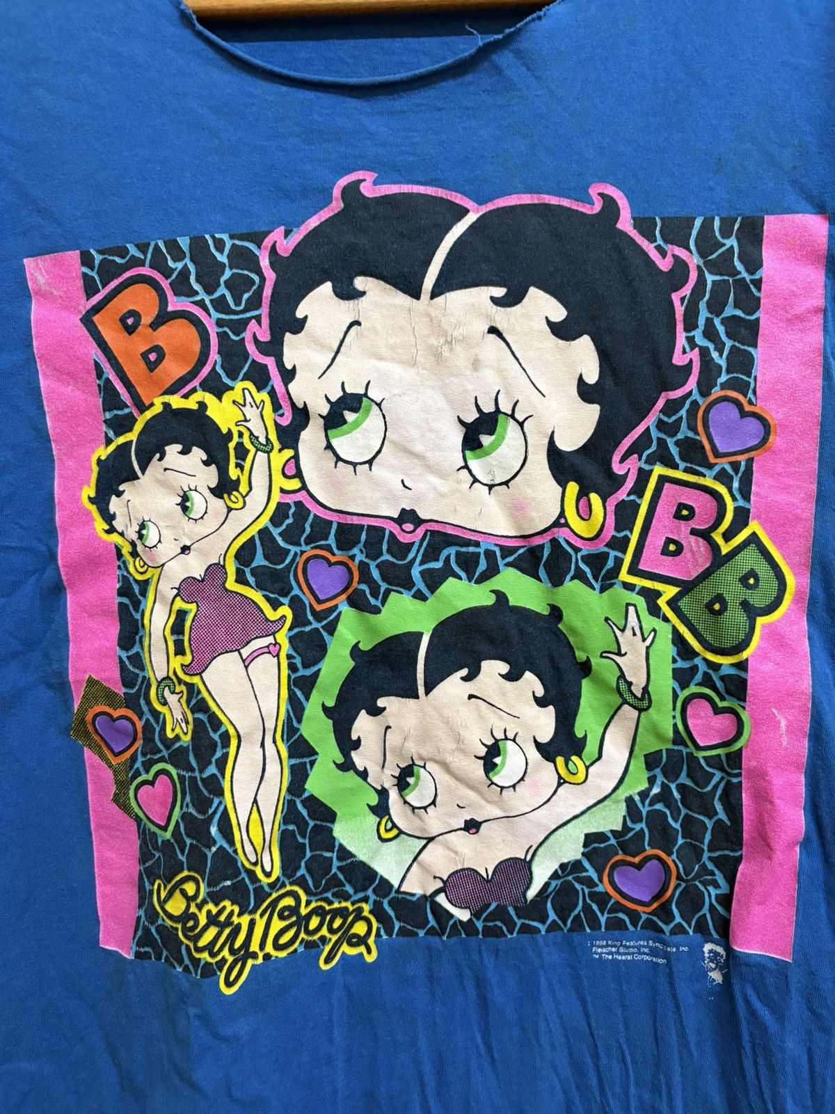 Vintage Vintage 90s Betty Boop Cartoon 1998 Distressed Trashed Tee Size US M / EU 48-50 / 2 - 3 Thumbnail