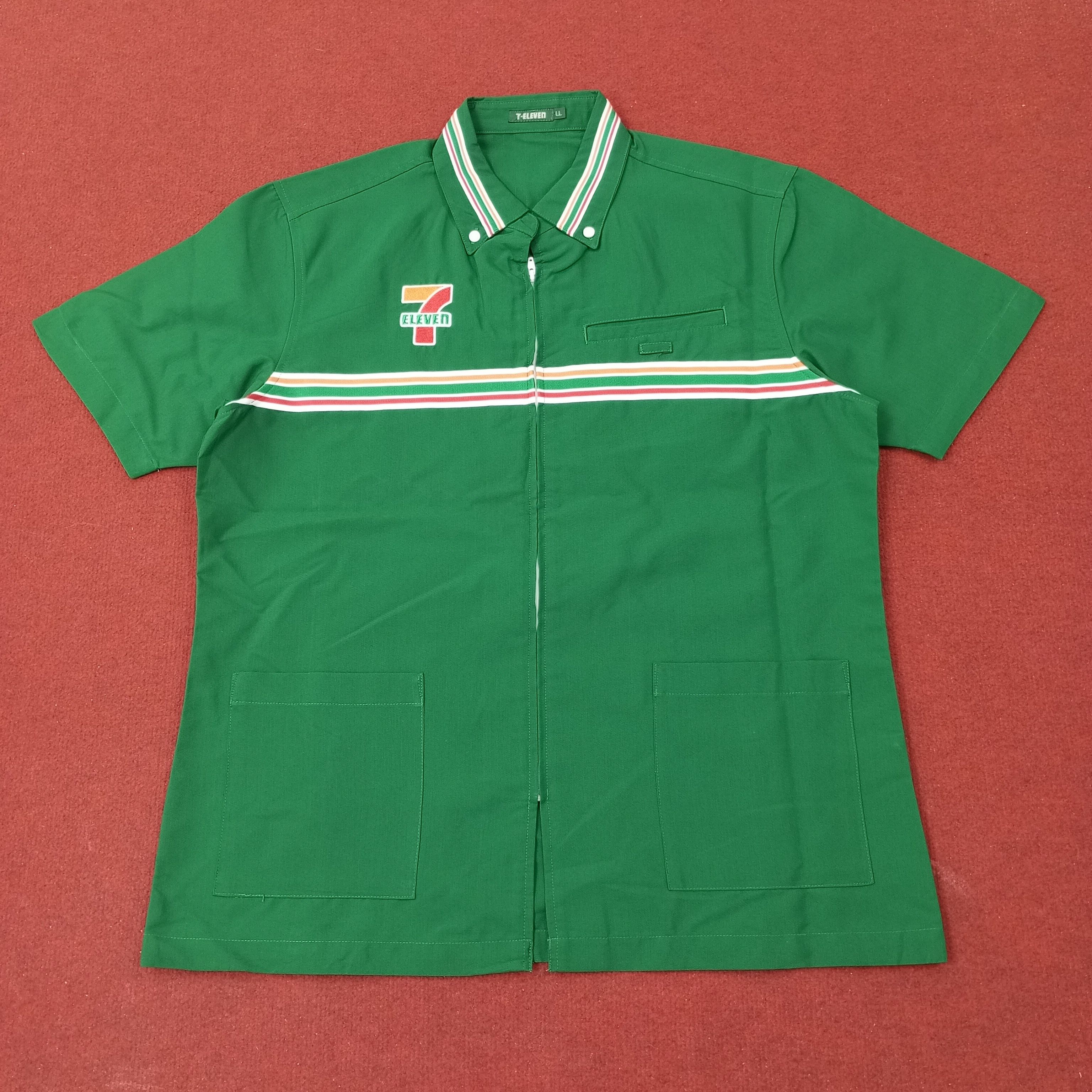Vintage 7 Eleven Japanese Workers Uniform Jacket c239n54 Size US L / EU 52-54 / 3 - 1 Thumbnail