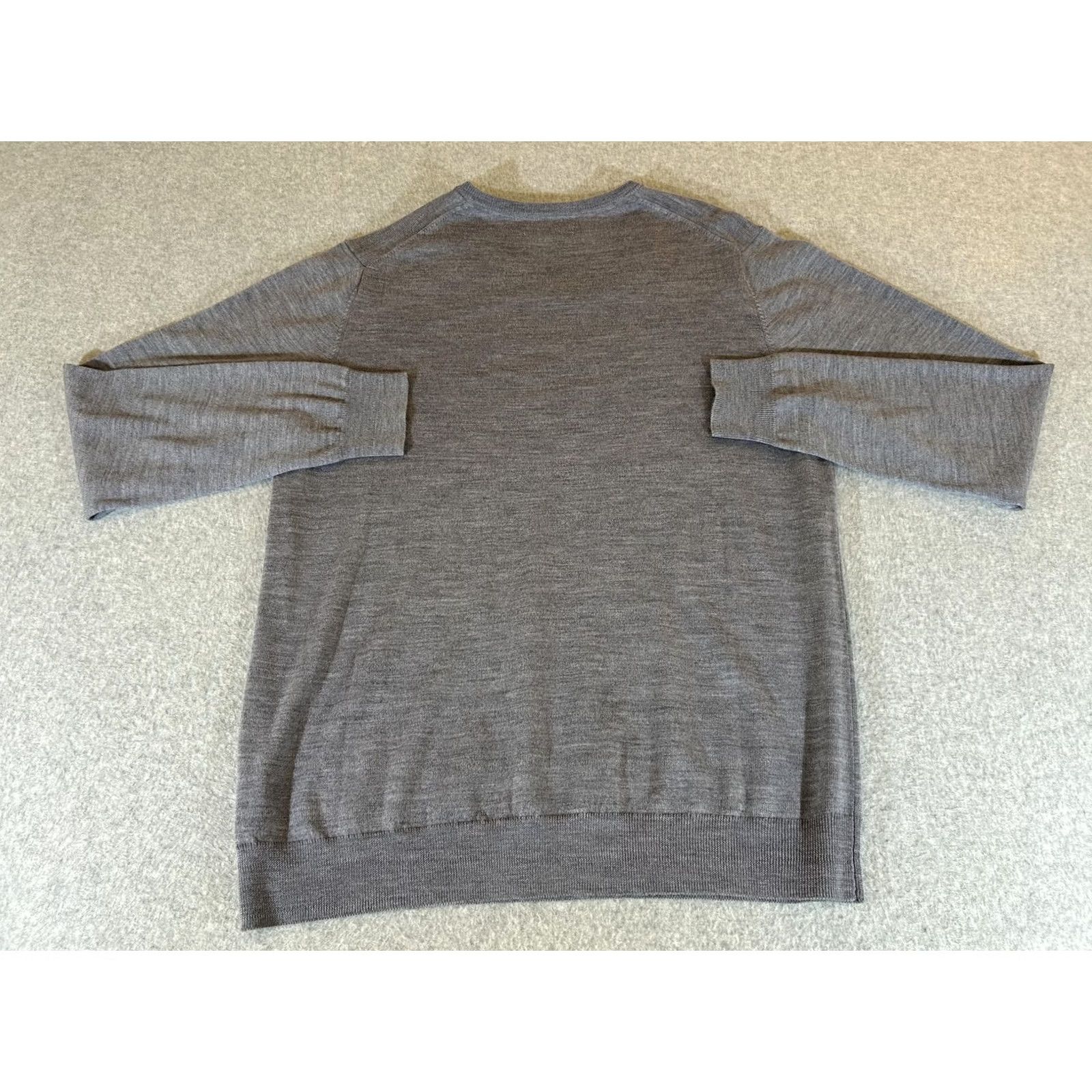 Vintage Magaschoni Sweater Mens XL Tall Gray 100% Wool V Neck Knit Pullover Preppy XLT Size US XL / EU 56 / 4 - 7 Thumbnail