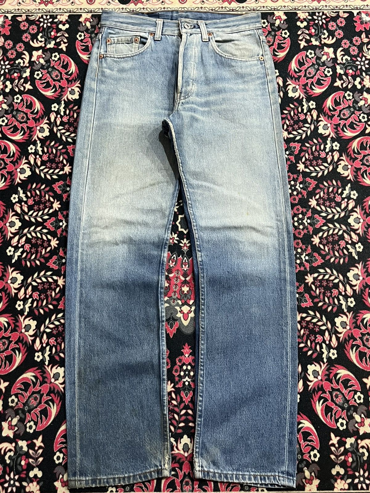 Levi's Vintage 80s Levi’s 501xx Made in Usa Blue Washed Jeans Size US 29 - 1 Thumbnail