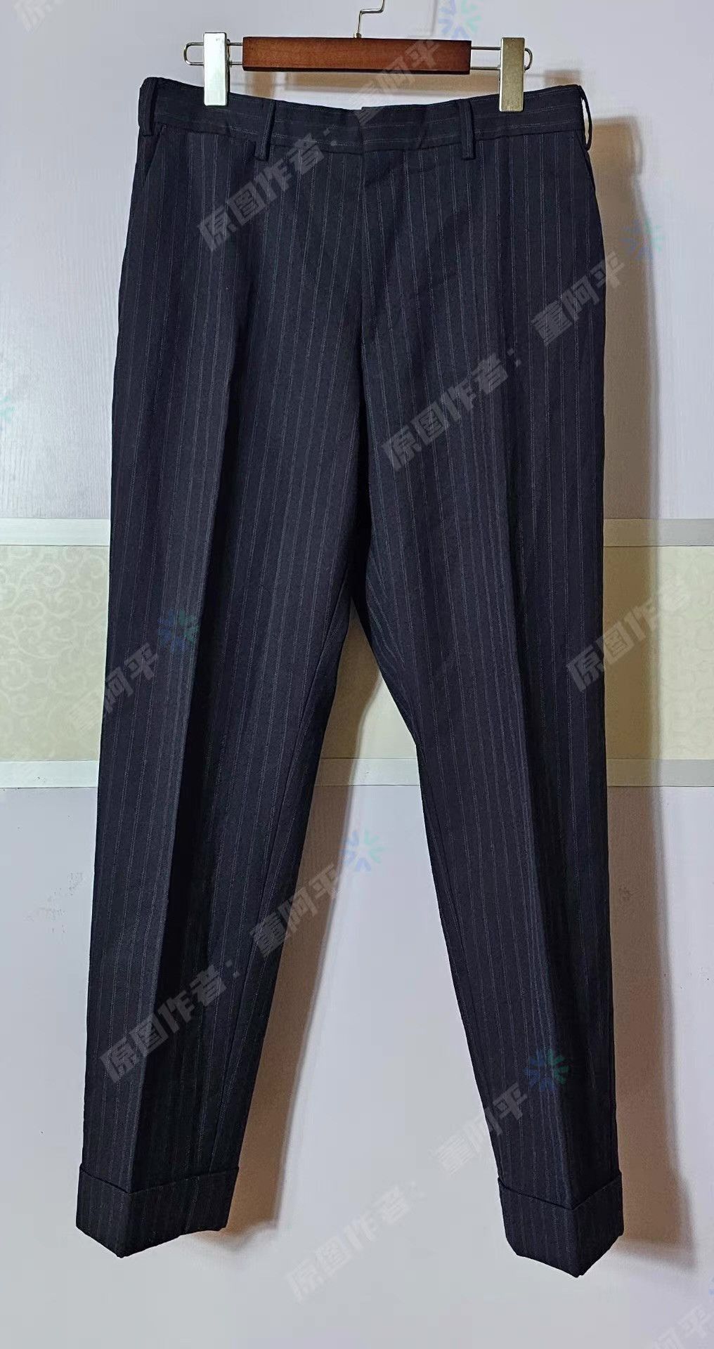 Dries Van Noten Black Pinstripe Casual Pants Size US 32 / EU 48 - 1 Thumbnail