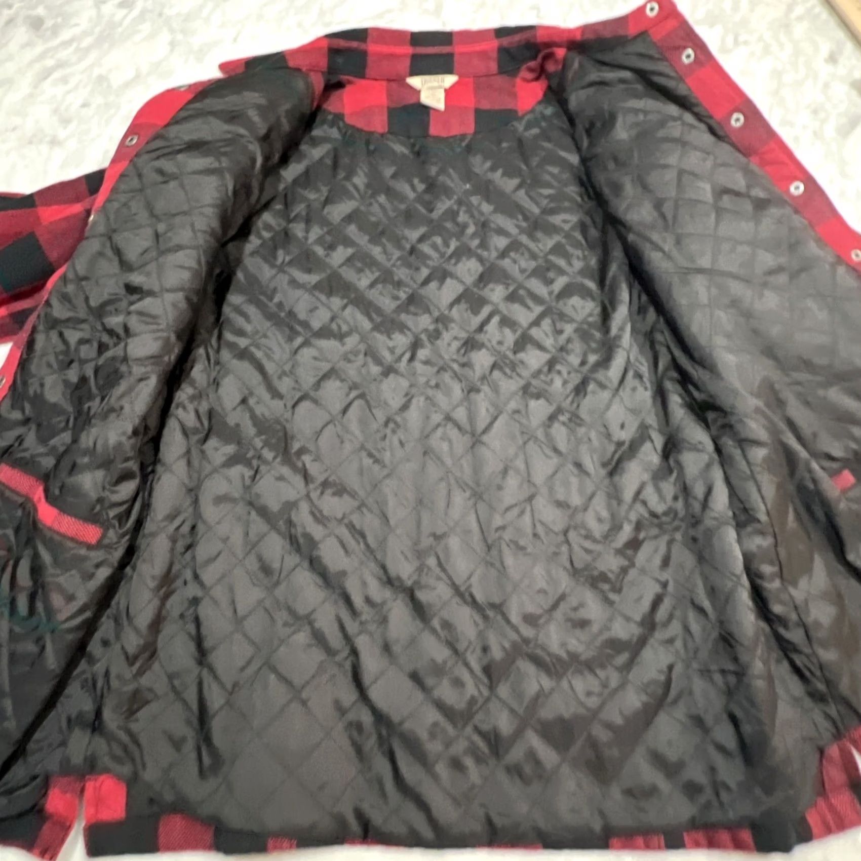 Duluth Trading Company Duluth Flannel Shacket Womens M Buffalo Plaid Lined Quilted Shirt Button-Up Casual Red Size M / US 6-8 / IT 42-44 - 5 Thumbnail