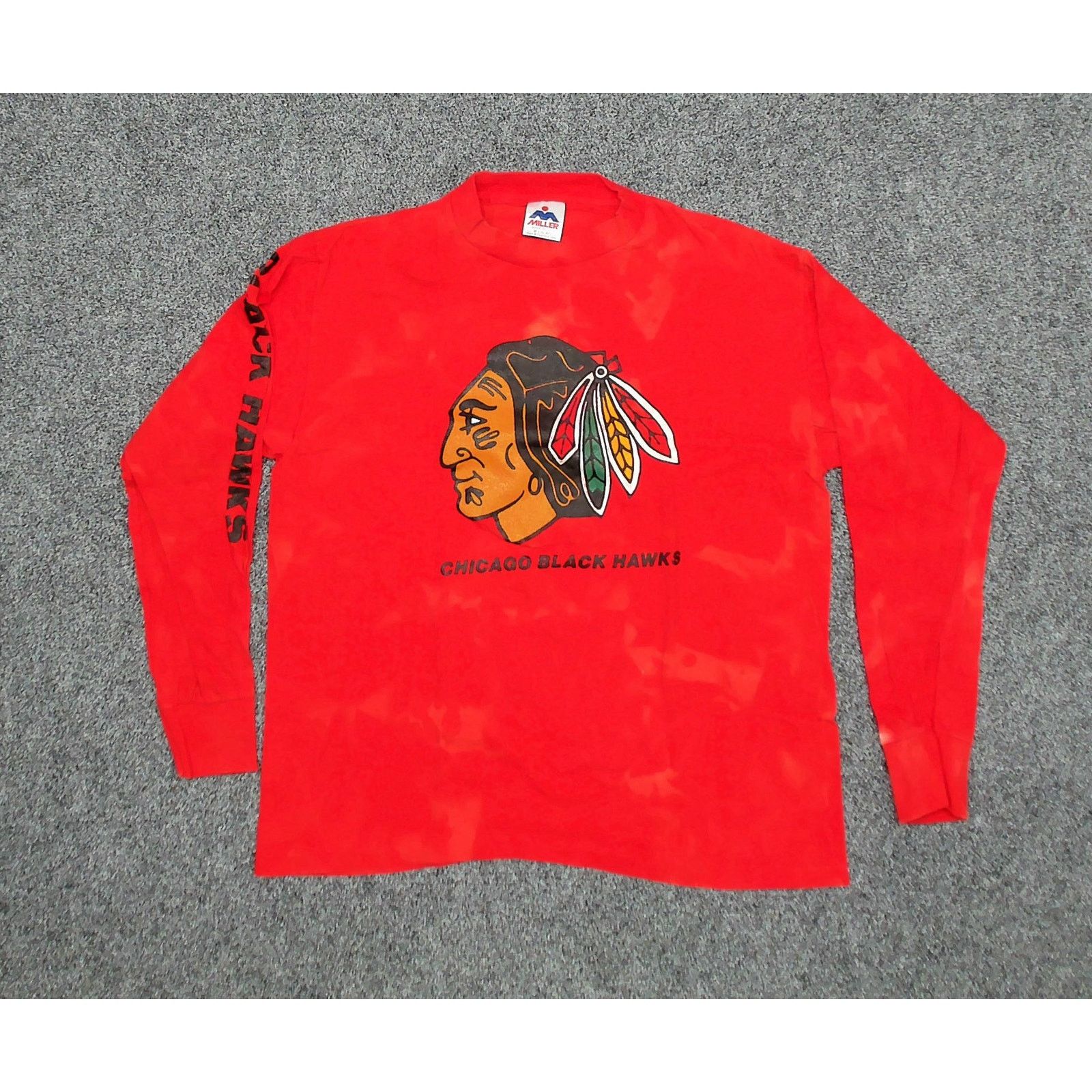 Vintage 90s Chicago Blackhawks Bleach Boxy L/S Tee M Size US M / EU 48-50 / 2 - 3 Thumbnail