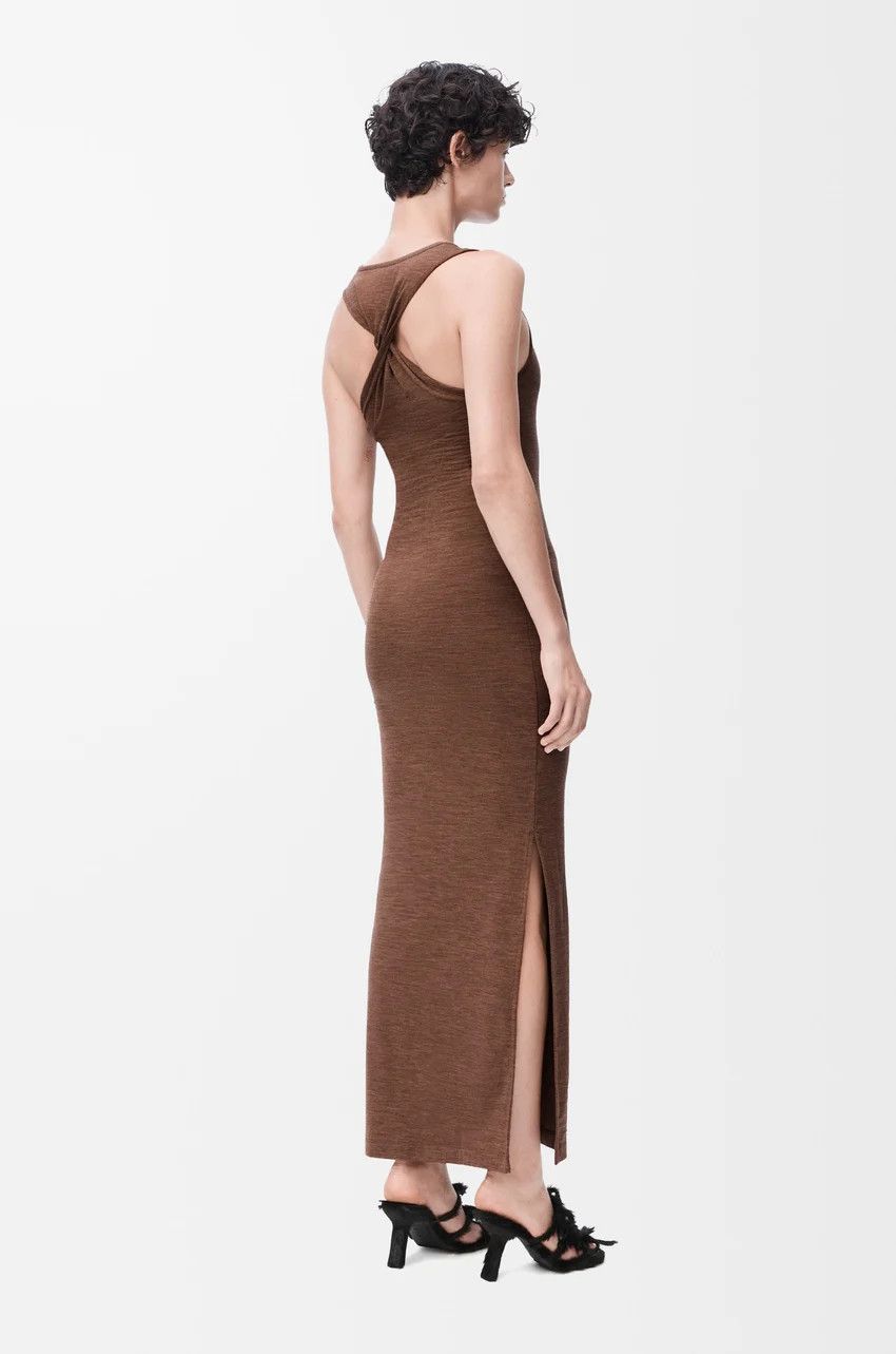 Loewe o1loc1c0525 Dress in Chocolate Brown Size XS / US 0-2 / IT 36-38 - 3 Thumbnail