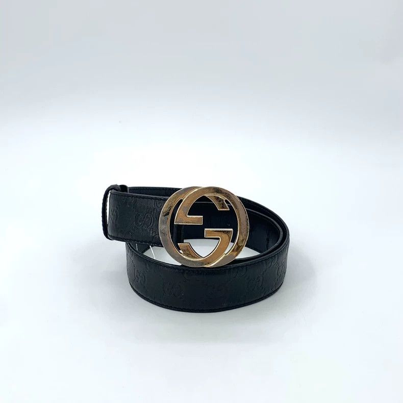 Gucci Gucci Black double G smooth buckle belt 2502-Nextarrow Size ONE SIZE - 1 Thumbnail