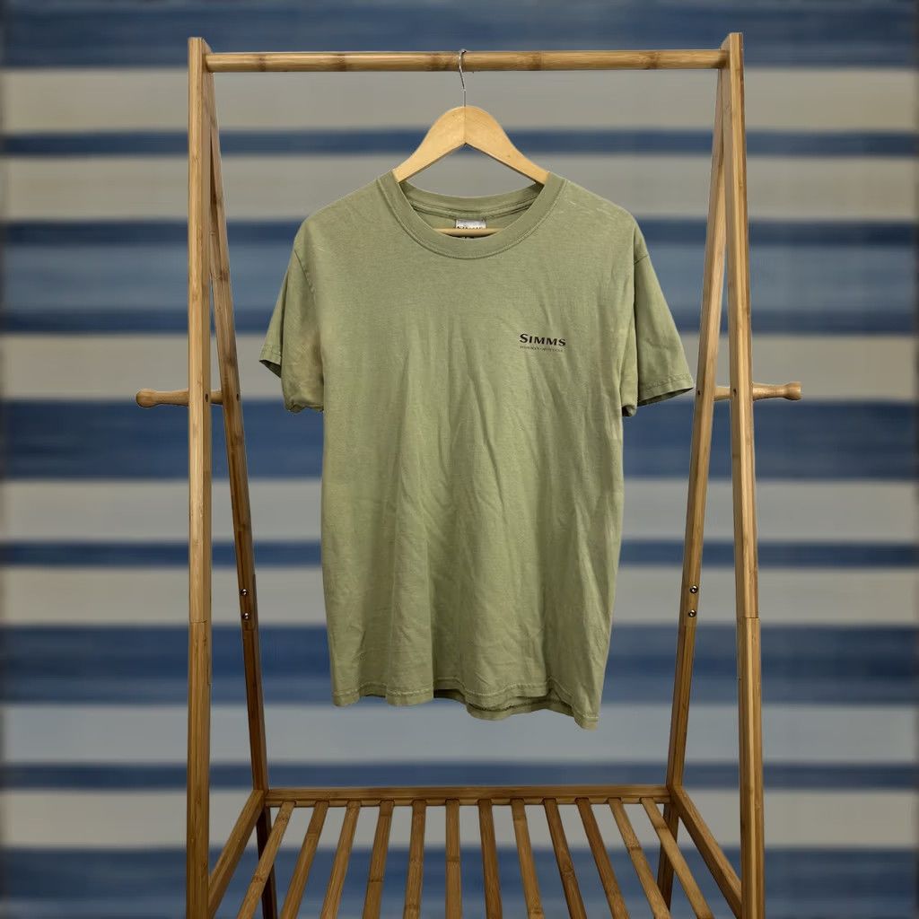 Rainbow VTG Simms Fishing Rainbow Trout Worn Outdoor Camping T-Shirt M Men Green Shirt Fly Fishing Mens Distressed Used Pattern Size US M / EU 48-50 / 2 - 1 Thumbnail