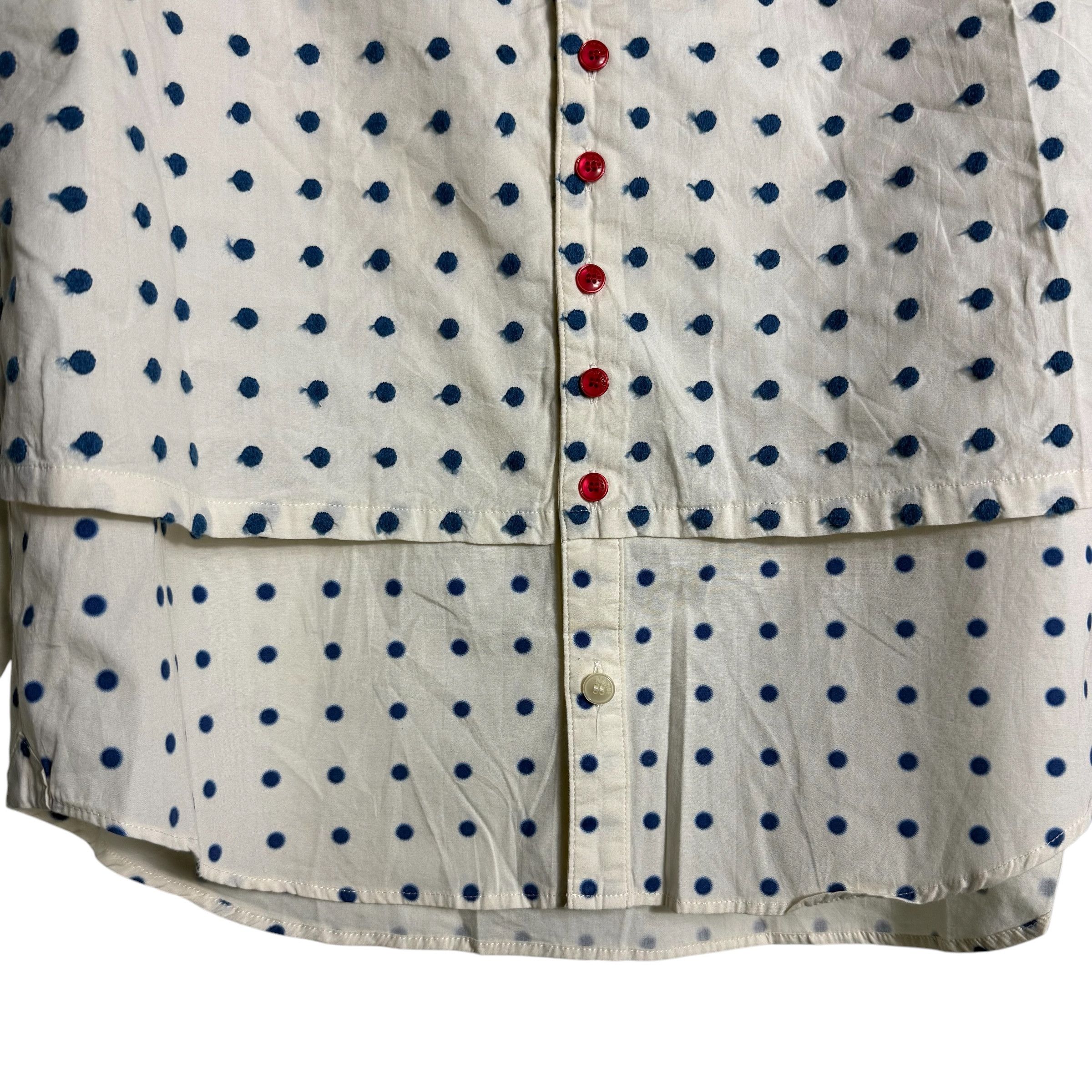 Ne-Net 🔥RARE🔥Ne-net L/S Polka Dot Special Layer Button Up Shirt Size US L / EU 52-54 / 3 - 3 Thumbnail