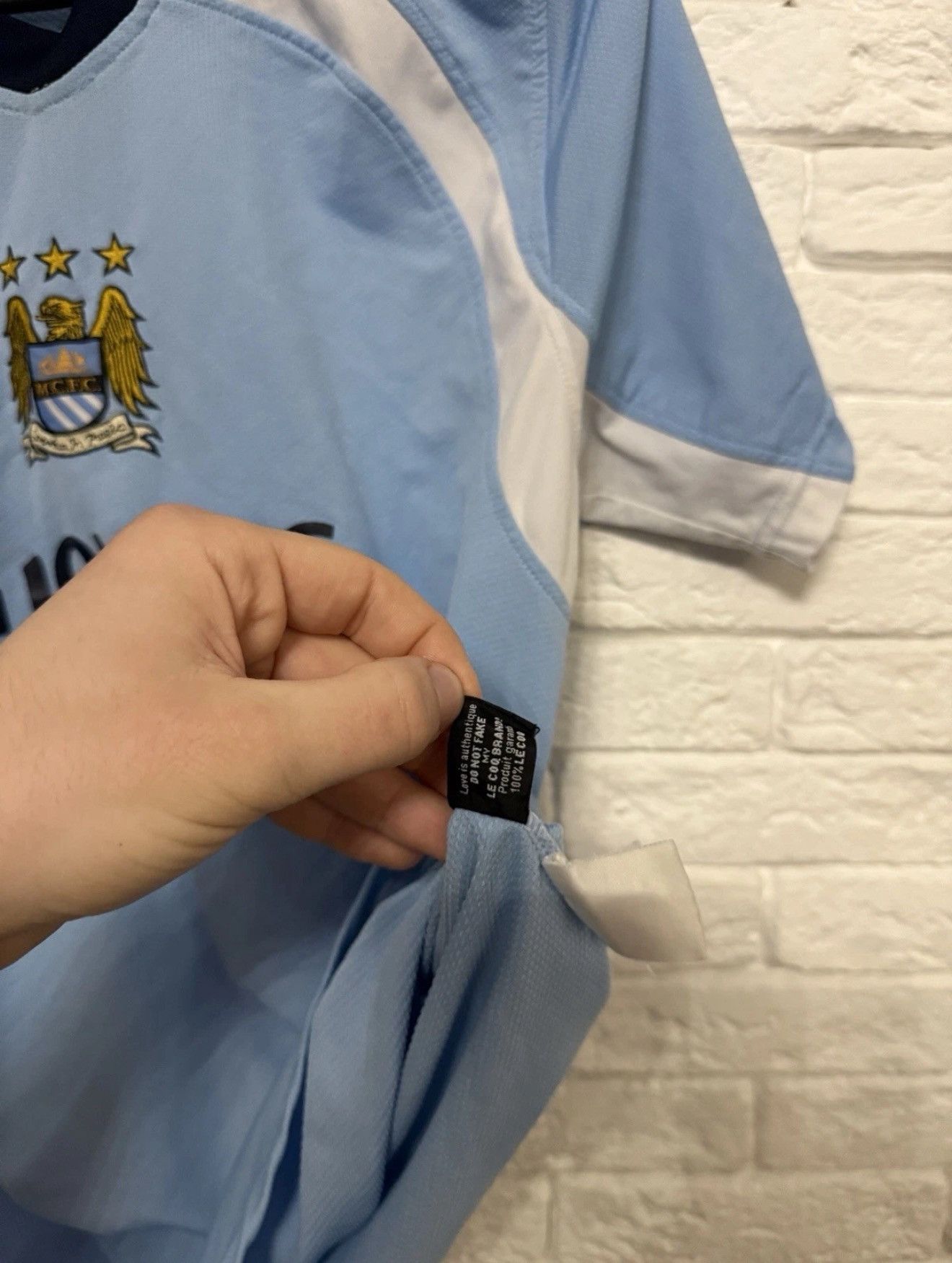 Le Coq Sportif Le Coq Sportif Manchester City 08/09 Jersey Home Shirt Size US L / EU 52-54 / 3 - 6 Thumbnail