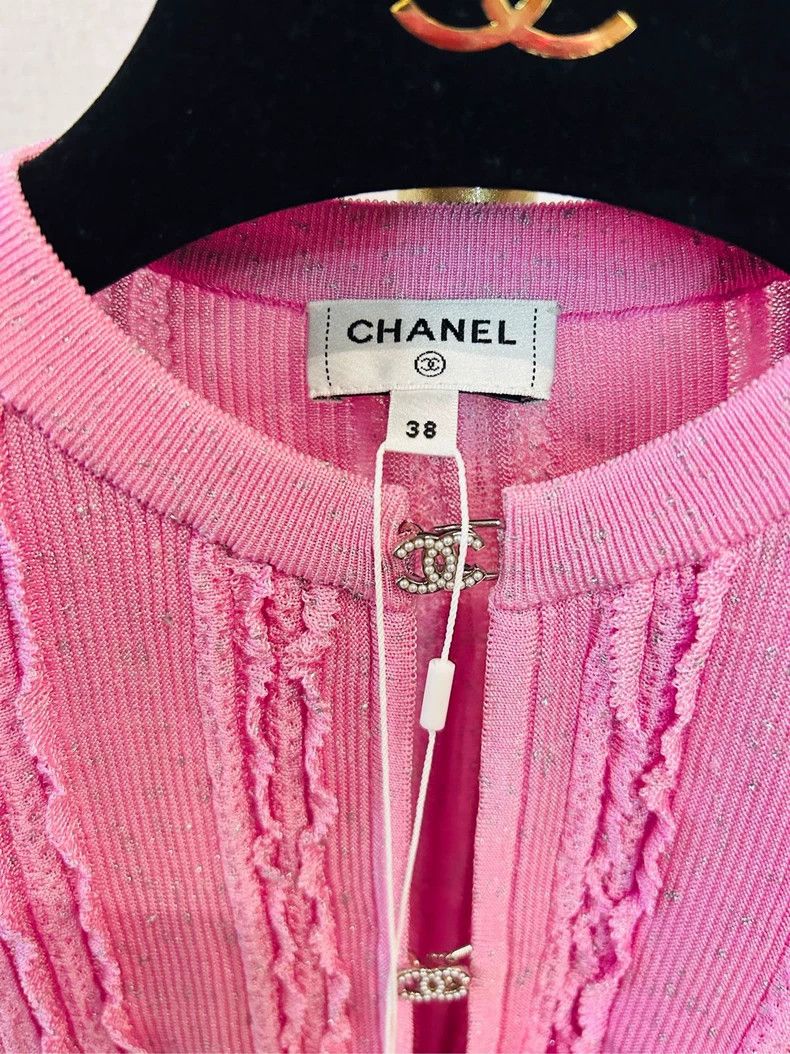 Chanel Chanel Popular rhinestone hollow cardigan coat Size XS / US 0-2 / IT 36-38 - 2 Thumbnail