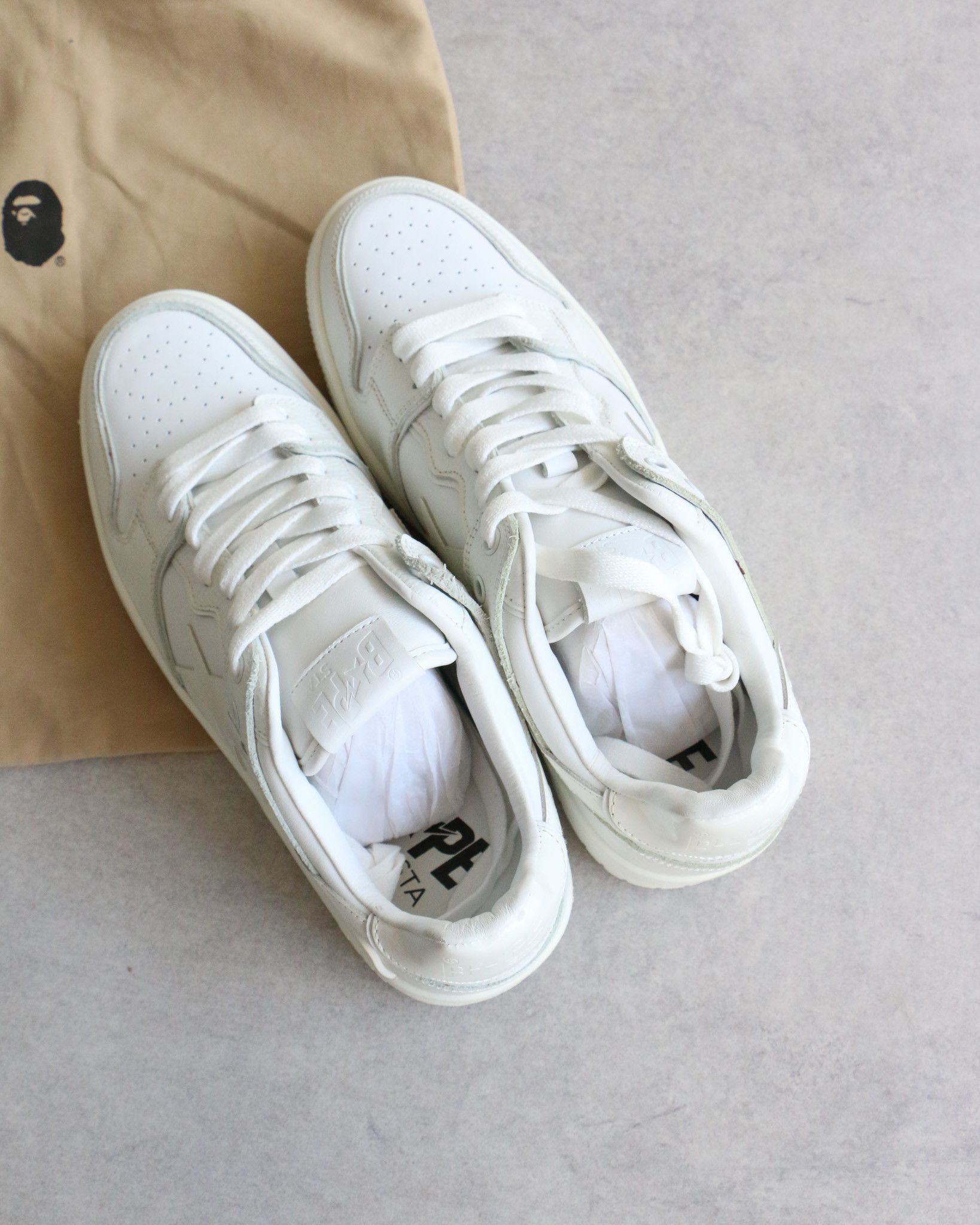 Bape BAPE Skatesta Triple White Sneakers Size US 9.5 / EU 42-43 - 4 Thumbnail