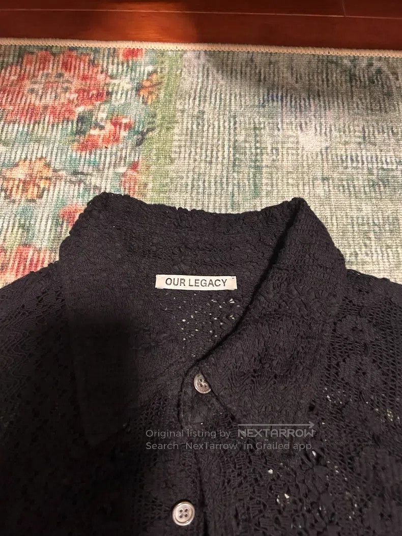 Our Legacy Our Legacy Black Lace Shirt Size US M / EU 48-50 / 2 - 2 Thumbnail