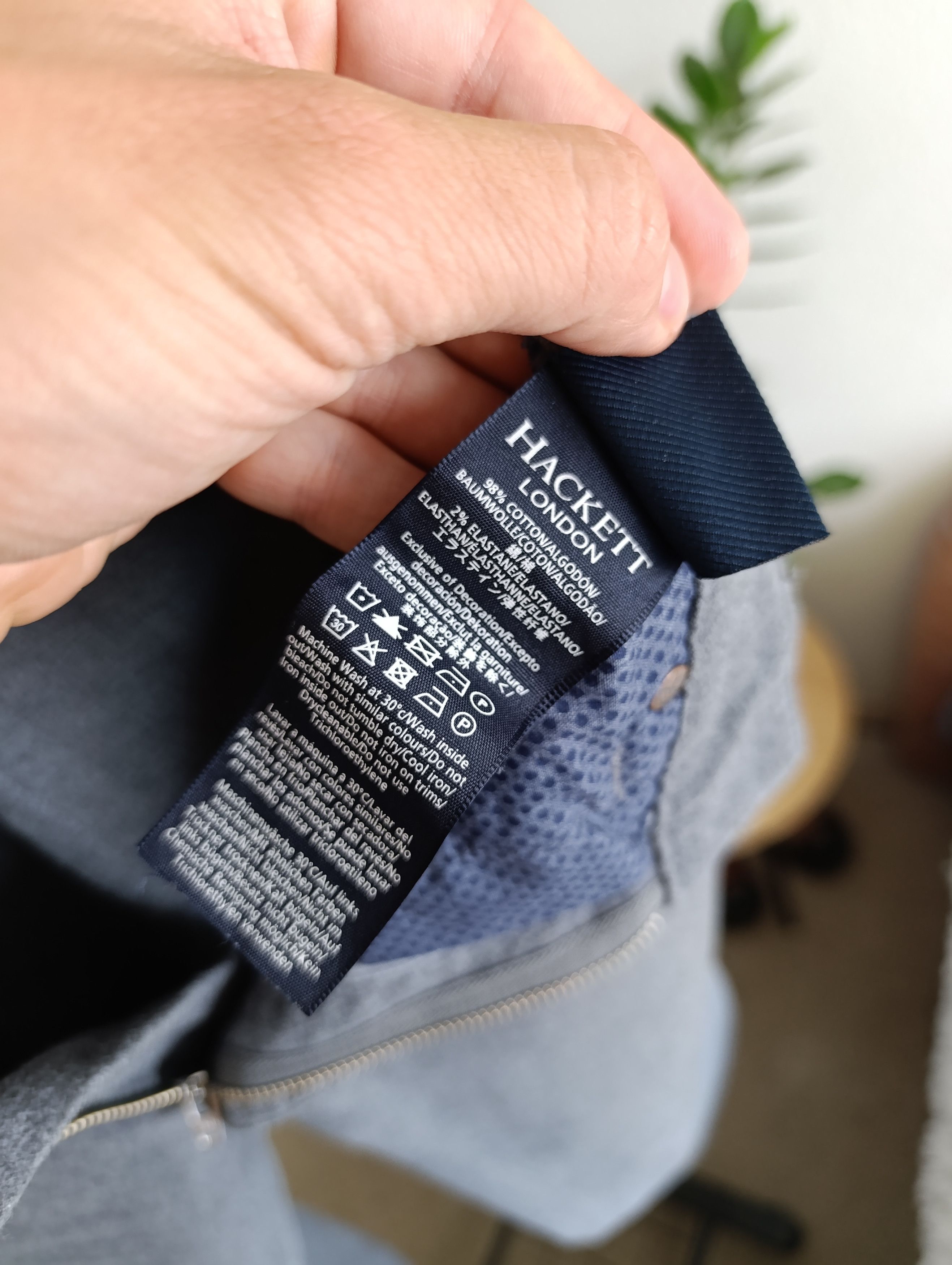 Designer × Hackett Hackett Flannel logo-patch straight-leg Trousers Size US 30 / EU 46 - 14 Thumbnail