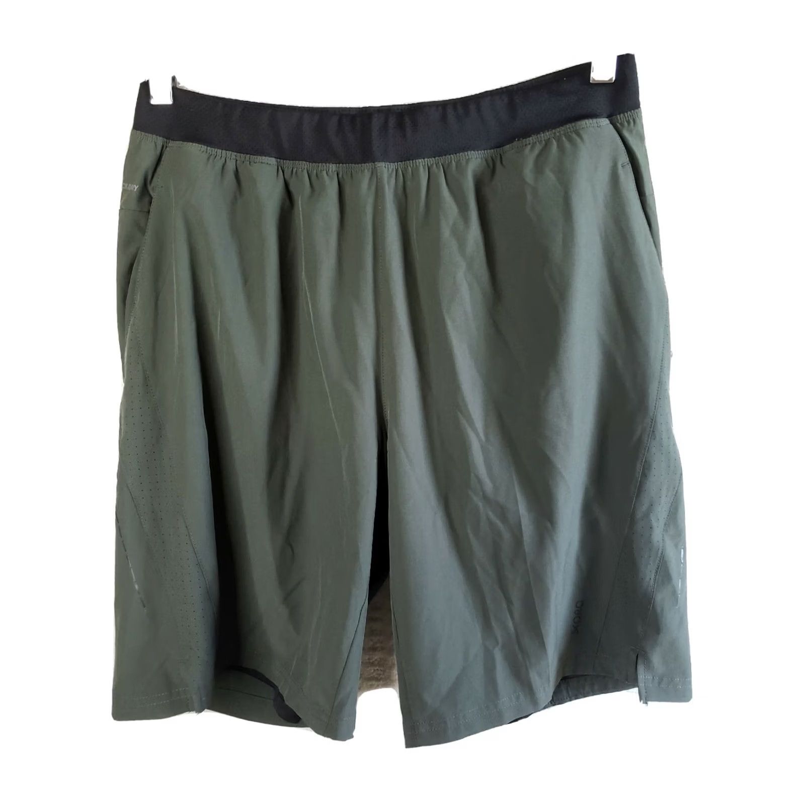 Vintage VINTAGE Skora Athletic Qwick Dry Running Shorts Men M Green Elastic Waist Longer Compression Liner Regular Size US 31 - 2 Thumbnail