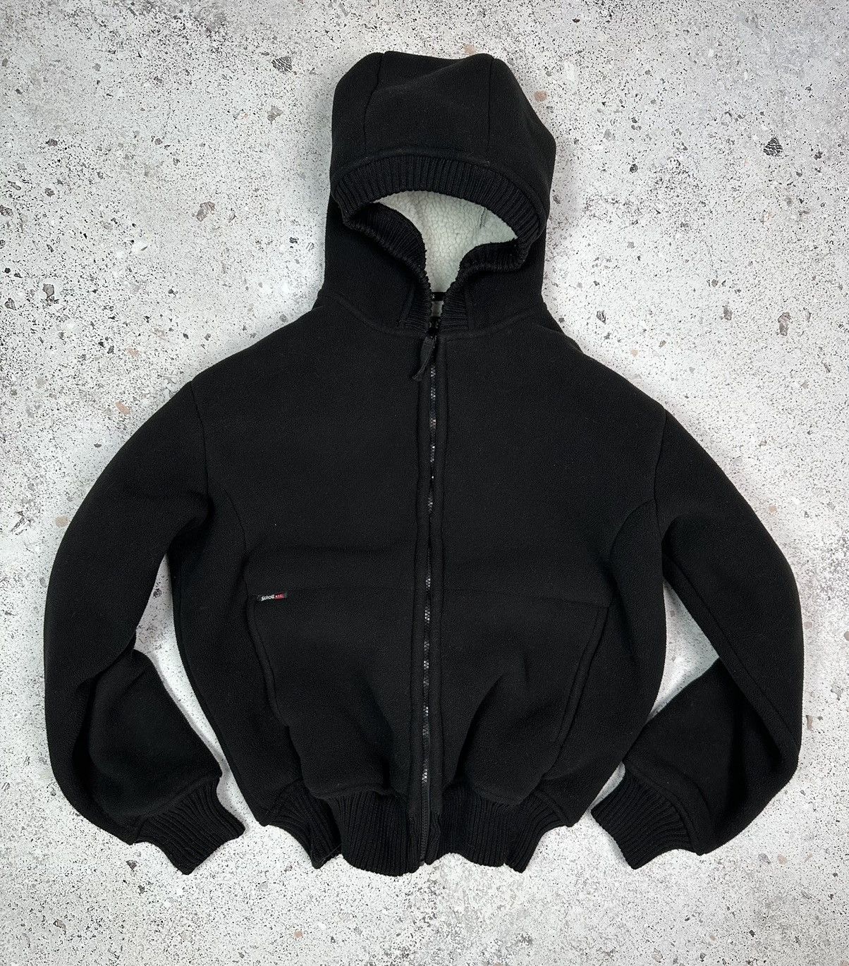 Schott Fleece Sherpa Bomber Jacket Deep Pile Y2K Men L Black