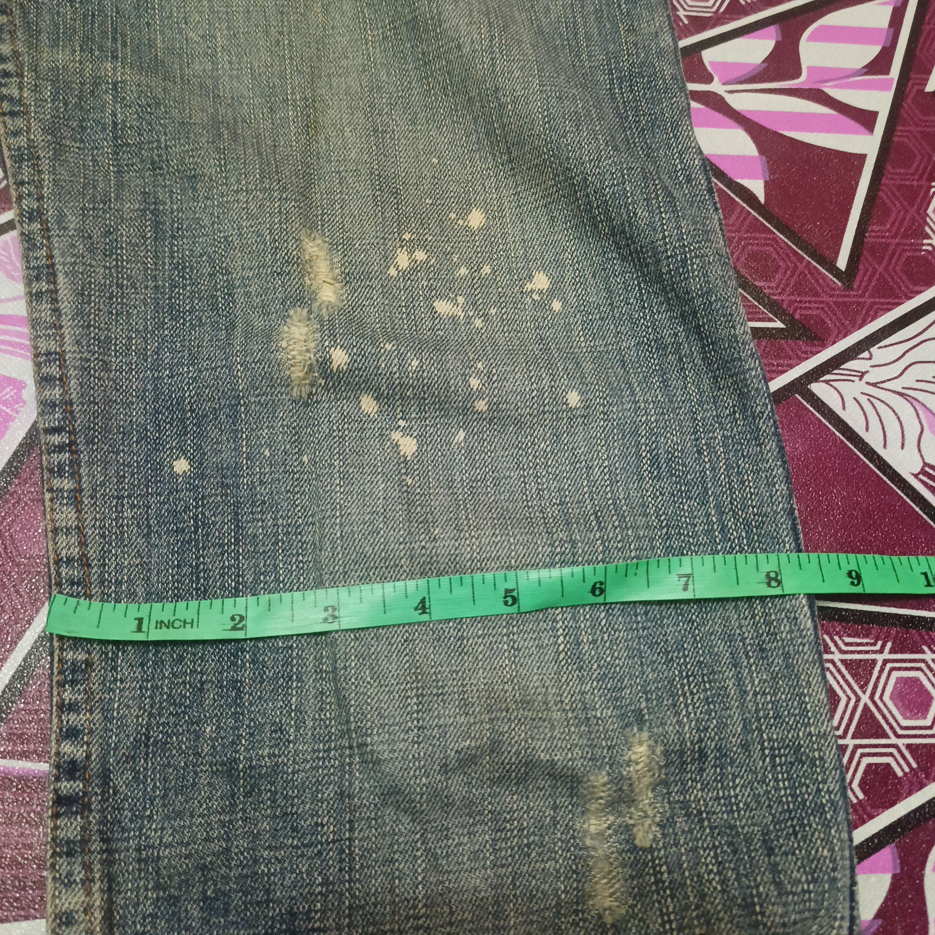 Who Decides War Japanese Earth Music & Ecology Painting Selvedge jeans Size US 31 - 24 Thumbnail