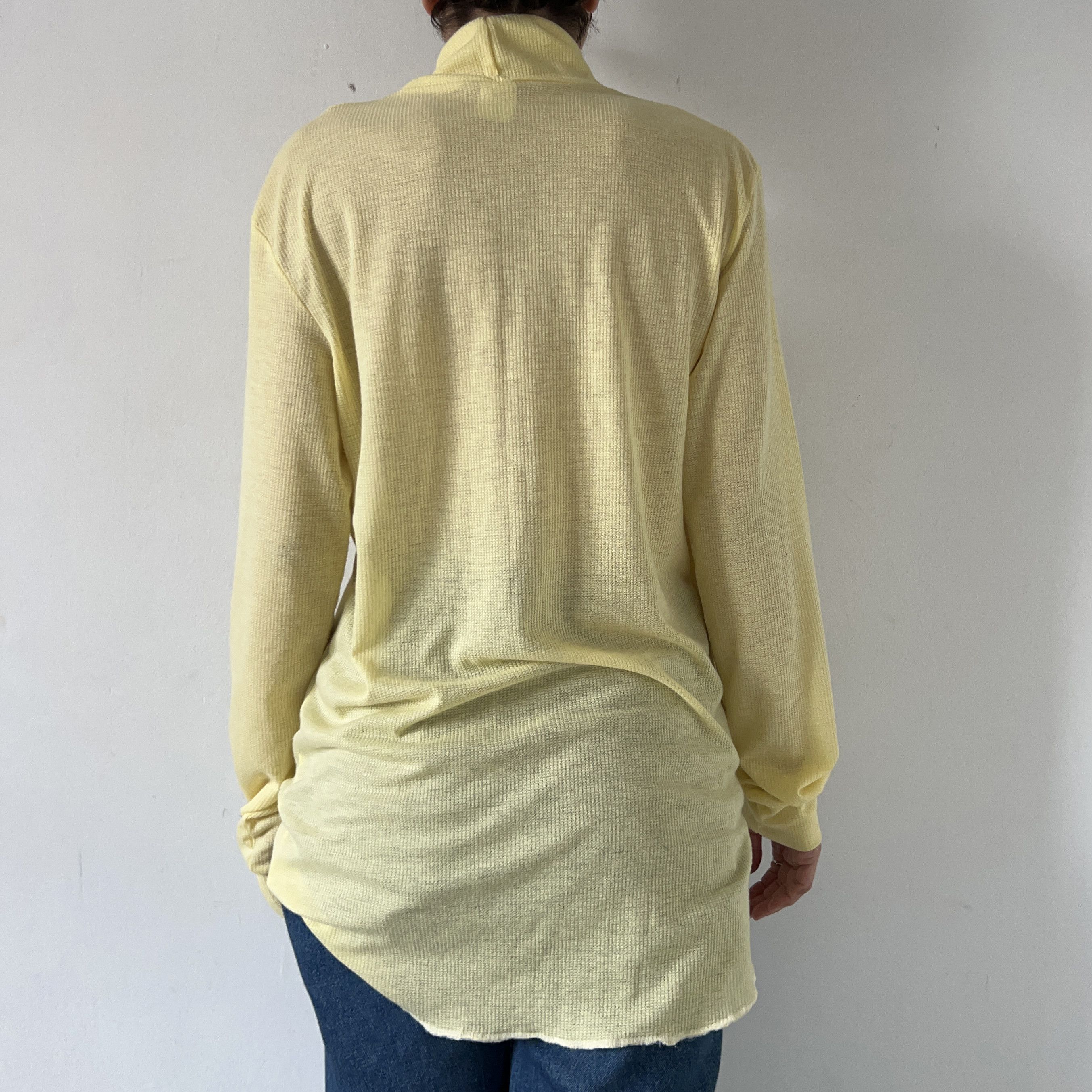 Vintage Custom made Flat Eric Vintage yellow turtleneck knit sweater Size XXL / US 16-18 / IT 52-54 - 4 Thumbnail
