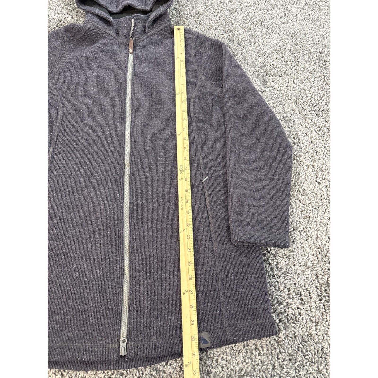 Vintage VINTAGE LL Bean Coat Womens Medium Full Zip Wool Blend Knit Hooded Wooltek 500911 Gray Overcoat Womens Size M / US 6-8 / IT 42-44 - 2 Thumbnail