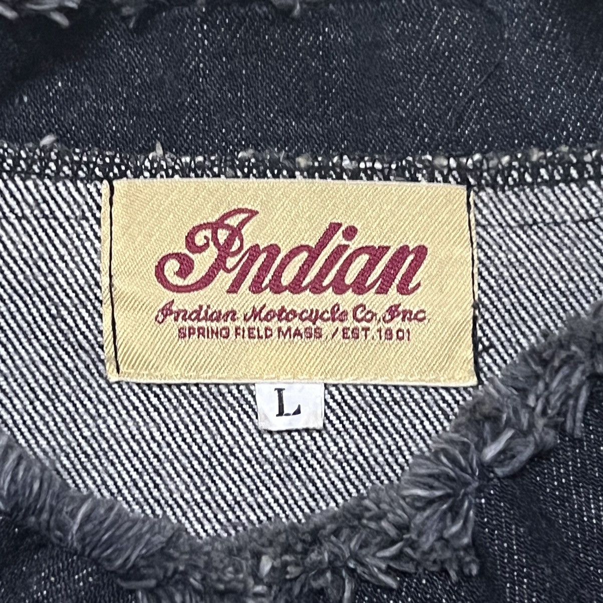 Vintage Vtg Indian Motorcycles Full Patches Sun Faded Denim Jacket Size US L / EU 52-54 / 3 - 6 Thumbnail
