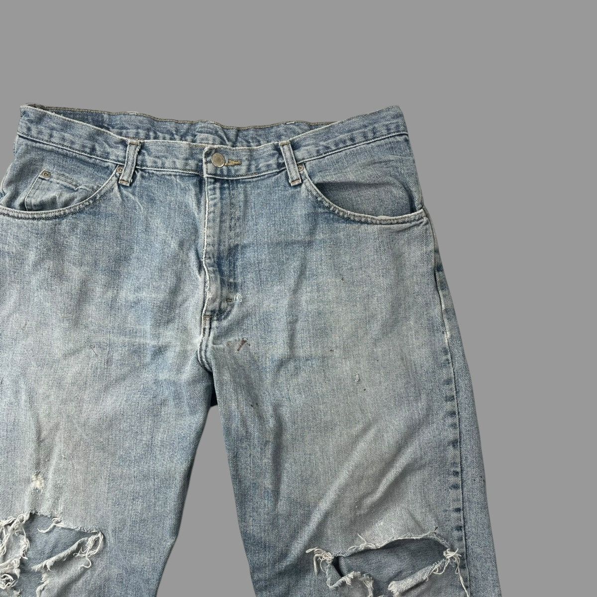 Vintage × Wrangler Vintage faded thrashed denim jeans Size US 36 / EU 52 - 4 Thumbnail