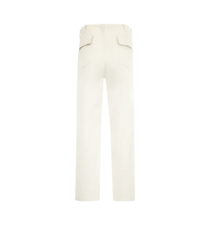 Auralee o1h1sh11225 Washed Satin Bleached Baker Pants in White Size US 32 / EU 48 - 2 Thumbnail