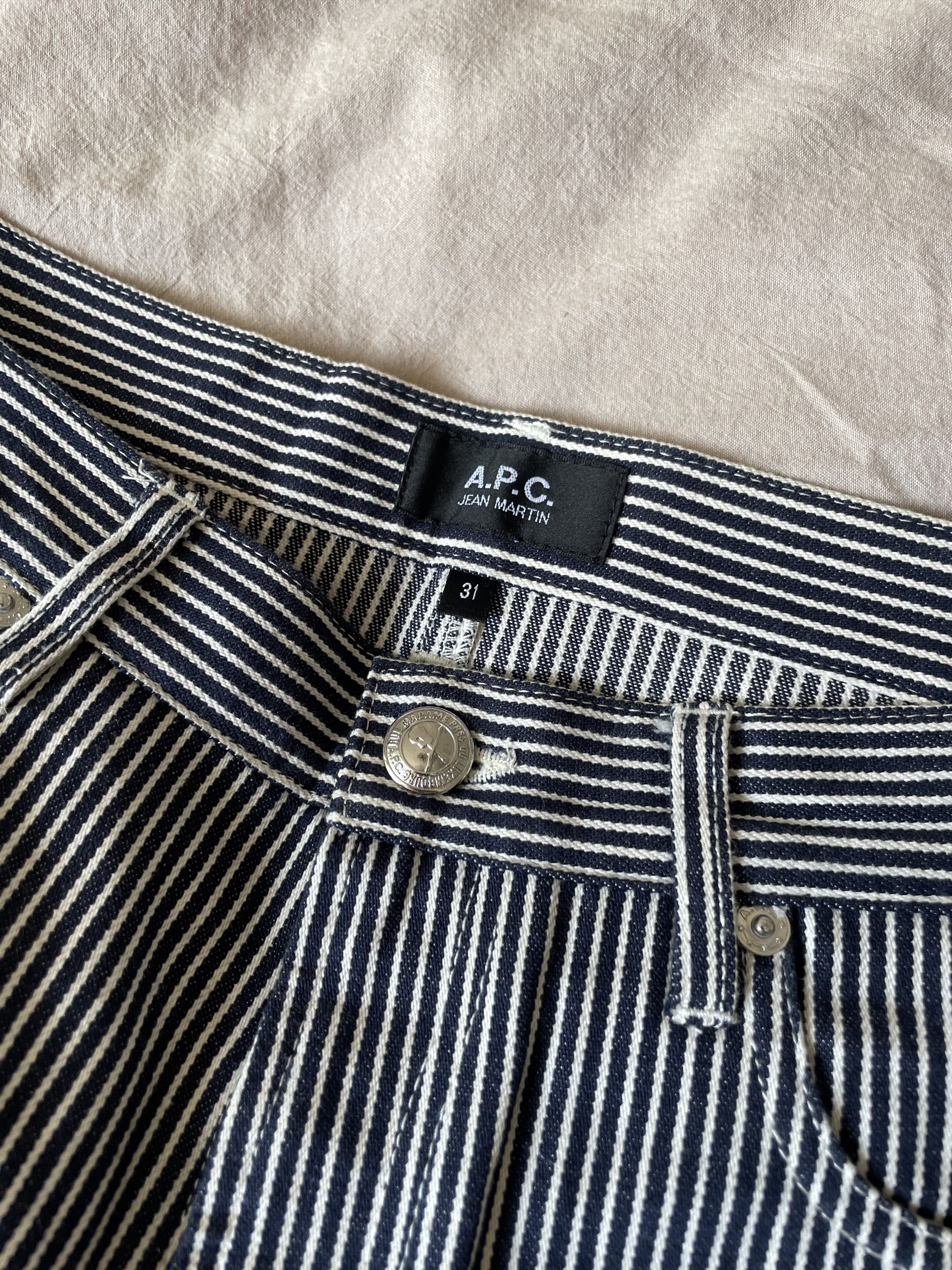 A.P.C. APC Hickory Stripe Martin Pants Size US 31 - 2 Thumbnail