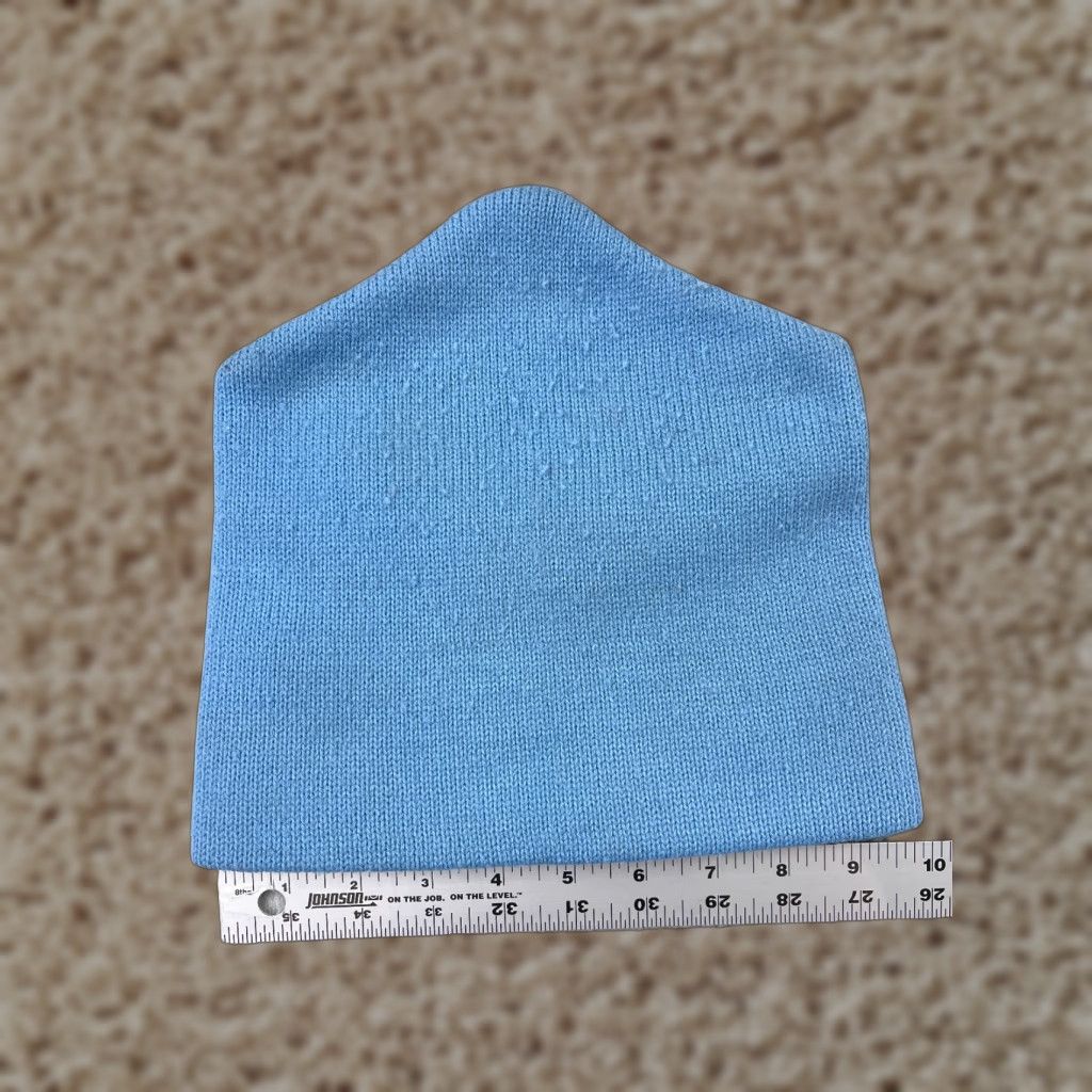 Vintage Light Blue Knit Beanie Hat Adult One Size Cotton Blend Winter Ski Solid Blue Unbranded Beanie Men Women Ski Theme - Mens Womens Size ONE SIZE - 1 Thumbnail