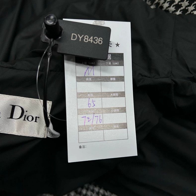 Dior Dior New thousand-bird checkered slogan embroidered cotton Size US M / EU 48-50 / 2 - 8 Thumbnail