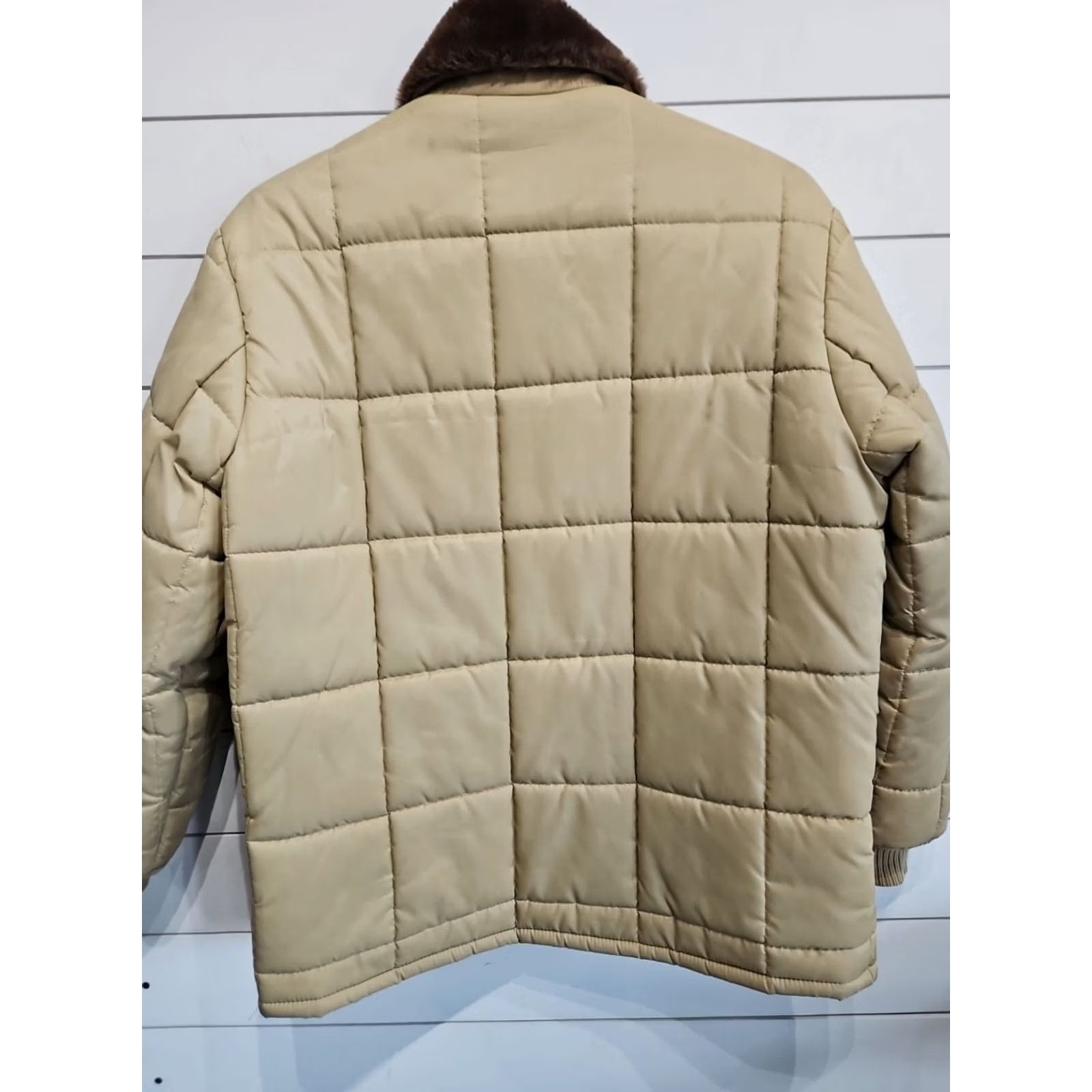 Ford Vtg Ford Bronco F-150 Western Rancher Puffer Jacket Mens XL Beige Nylon Zip Coat Vintage Size US XL / EU 56 / 4 - 8 Thumbnail