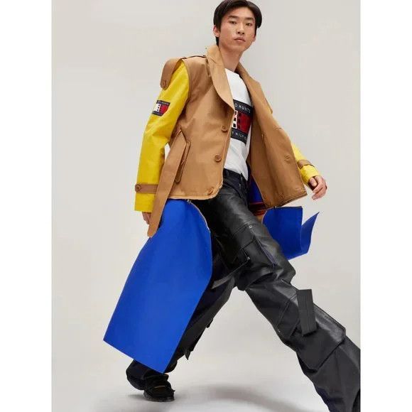 image of Tommy Hilfiger Romeo Hunte Colorblocked "it's Just A Trench" Combo Jacket, Men's (Size Small)