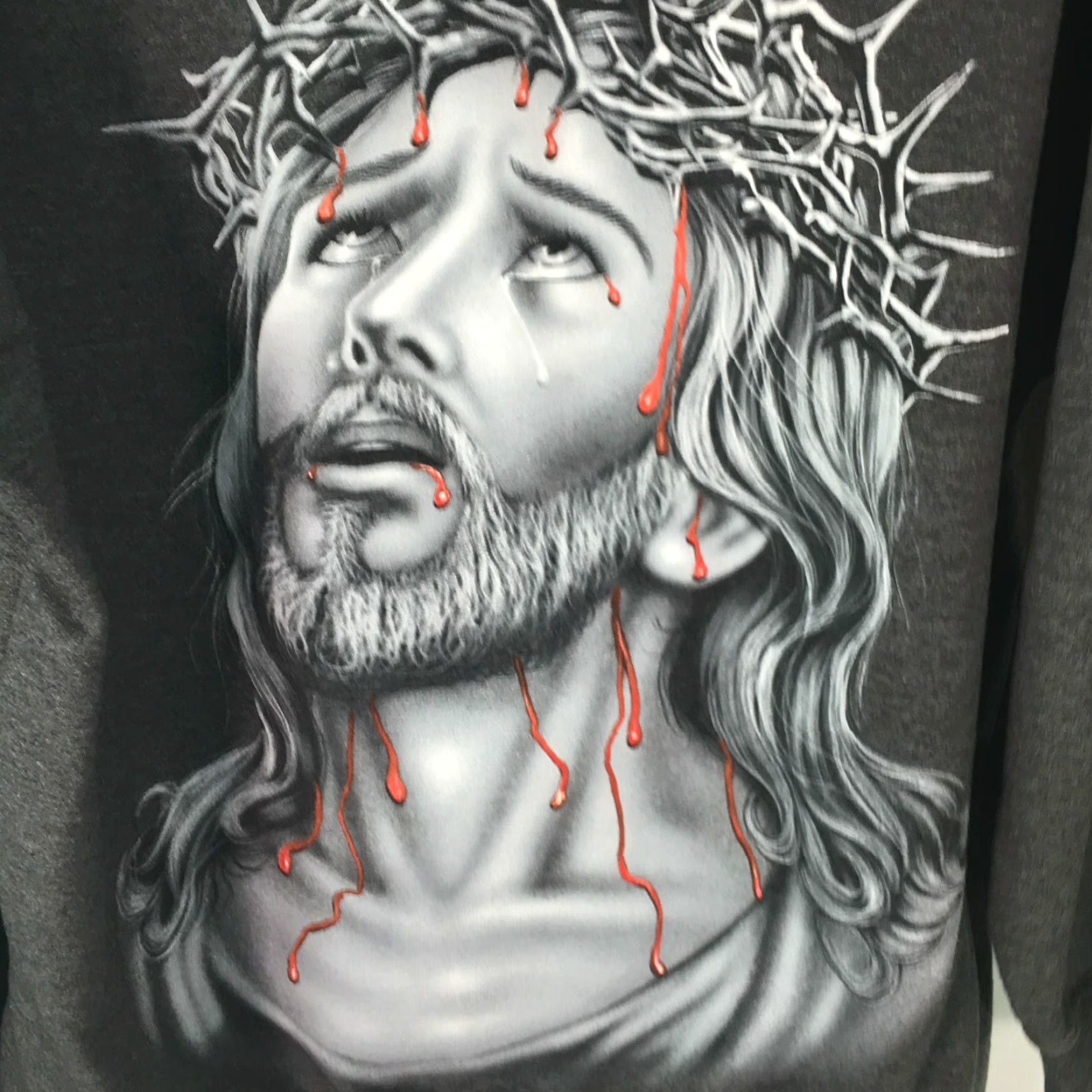 Vintage Nbn Gear Mens Hooded Sweatshirts Gray Long Sleeve Size M Jesus Christ Graphic Vintage? (wait) Size US M / EU 48-50 / 2 - 4 Thumbnail