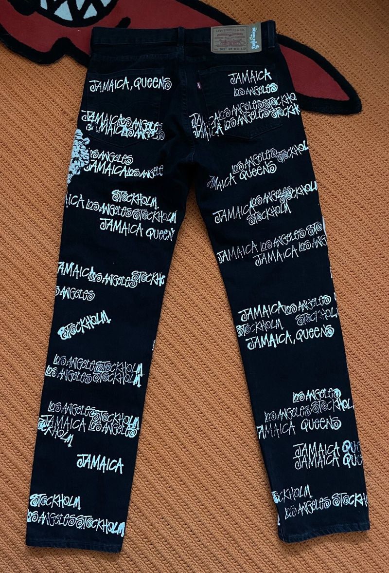Our Legacy Stussy x Denim Tears x Our Legacy Levis 501 Jean Black Size US 32 / EU 48 - 2 Thumbnail