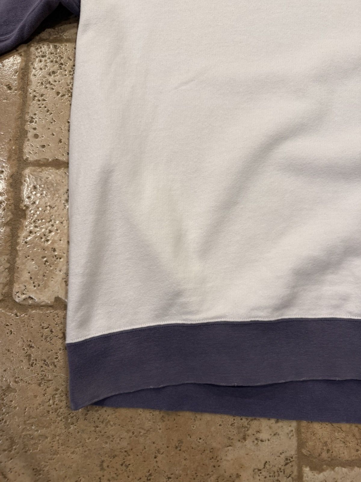 Visvim Visvim SS20 White/Purple Jumbo Crash Distres Sweat L/S Shirt Size US XL / EU 56 / 4 - 7 Thumbnail